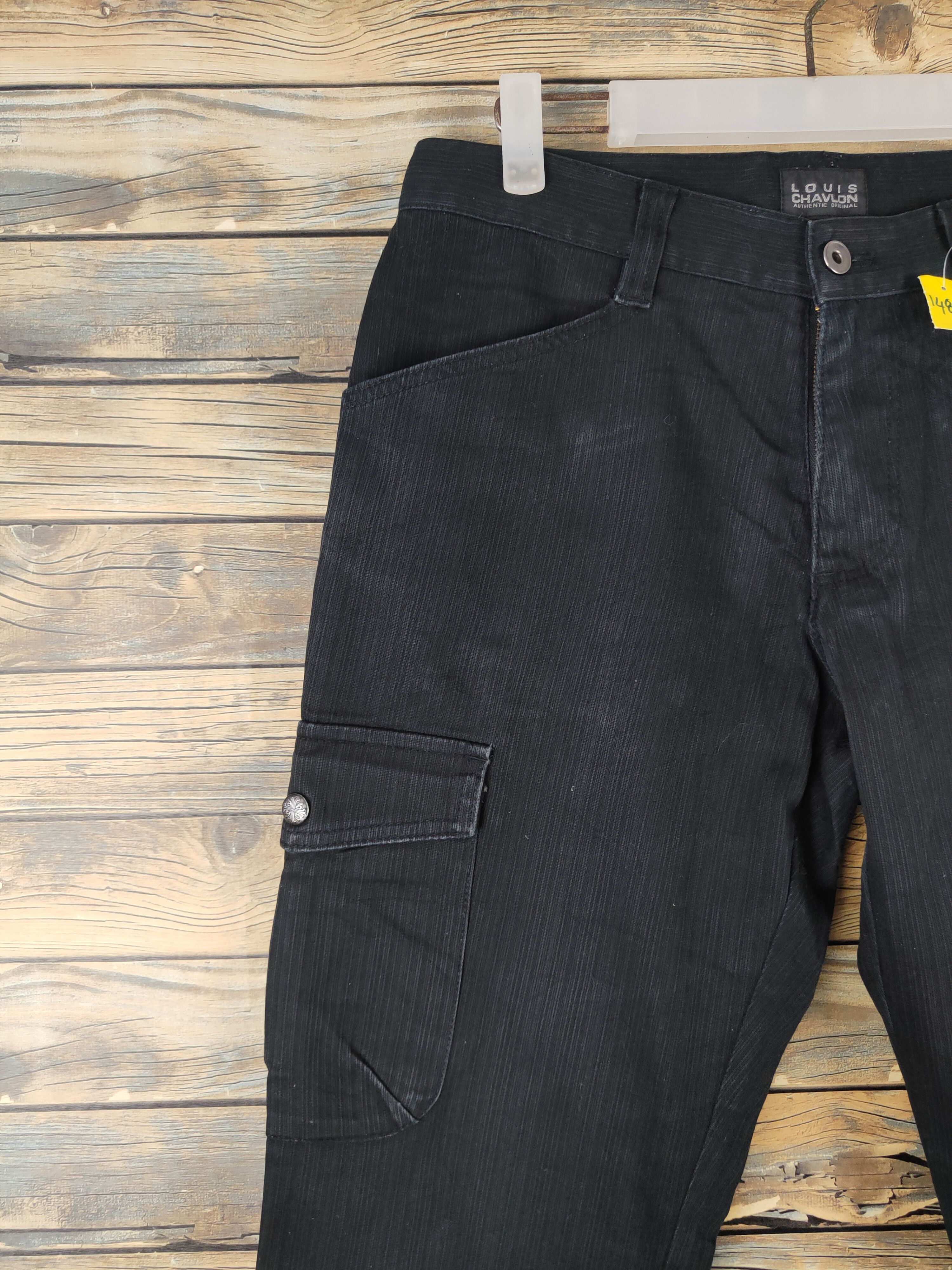 Japanese Brand DL Louis Chavlon Black Multipocket Cargo Pants #1486 Size US 31 - 3 Thumbnail