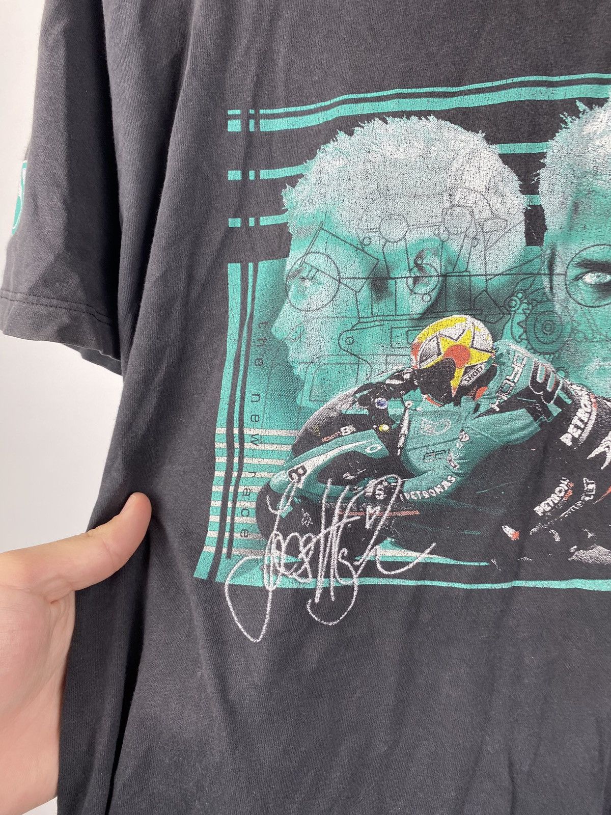 Vintage 🔥Vntg Petronas Foggy Racing Bike Logo Washed Faded Tee rare Size US M / EU 48-50 / 2 - 6 Thumbnail