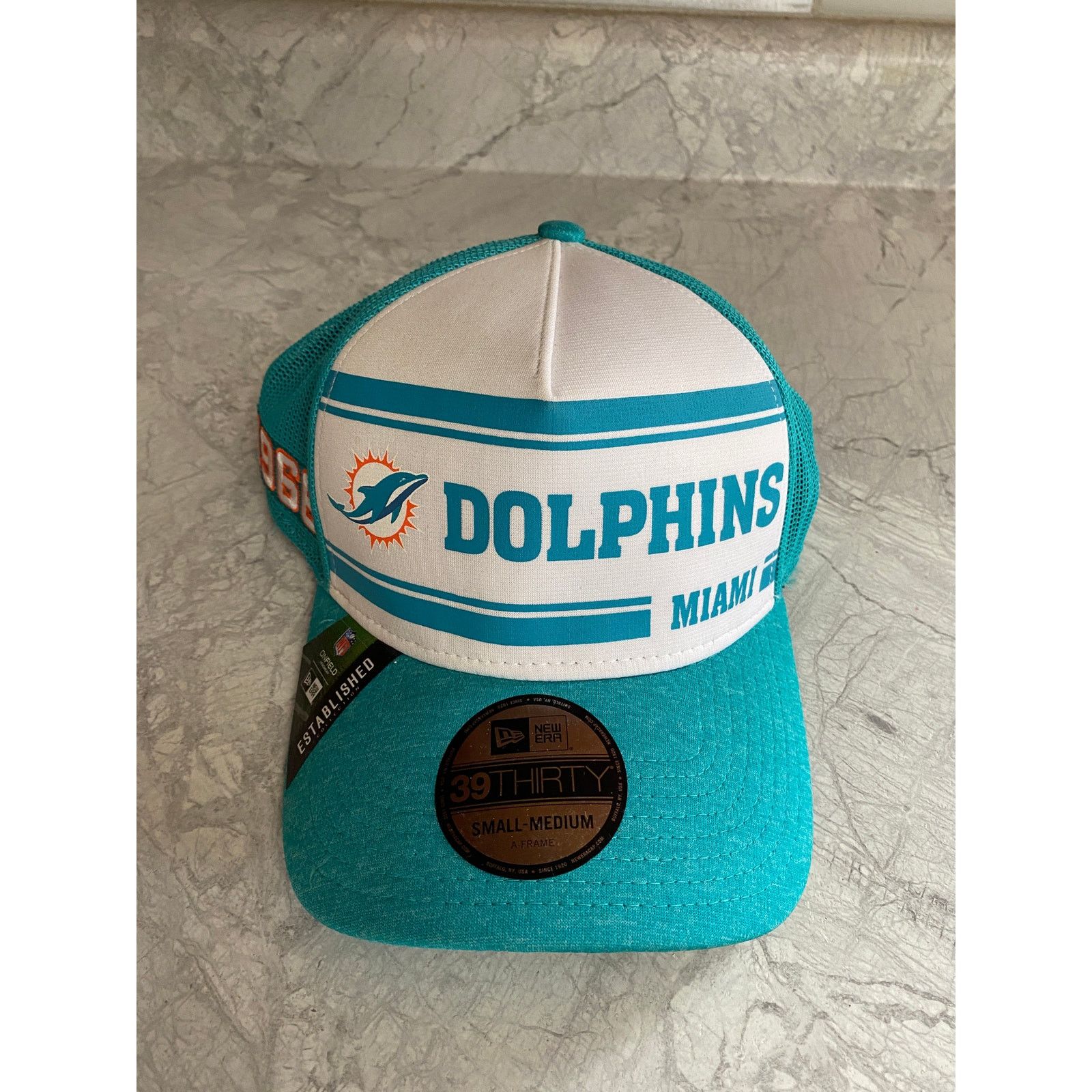 New Era Miami Dolphins New Era 39Thirty Strech-Fit Hat Size S/M Size ONE SIZE - 2 Thumbnail