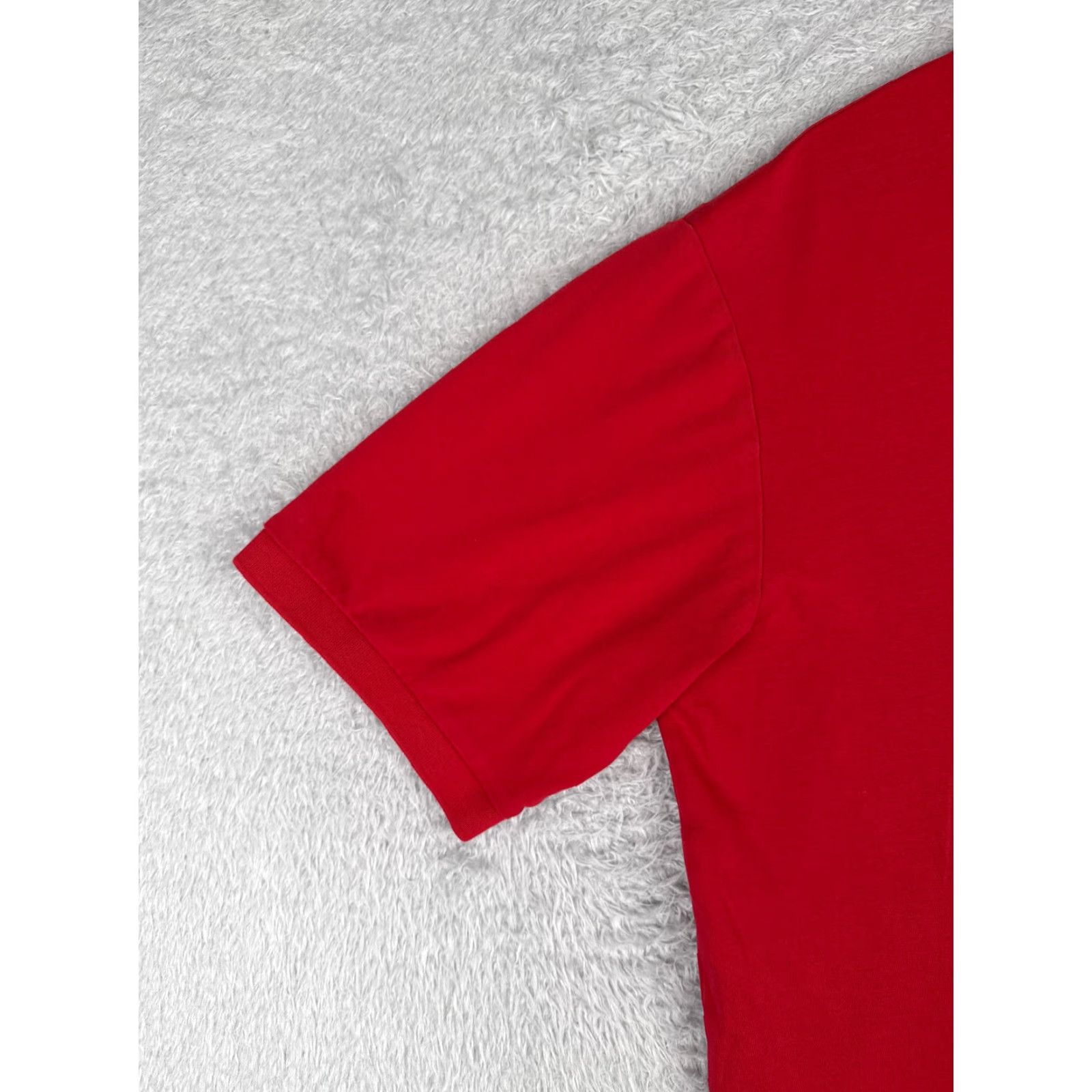 Ralph Lauren VINTAGE Ralph Lauren Polo Shirt Mens Large Tall Red 100% Cotton Jersey All Seasons Breathable 3-Button Polo Shirt Mens L Red 90s/80s Sports Theme Size US L / EU 52-54 / 3 - 3 Thumbnail