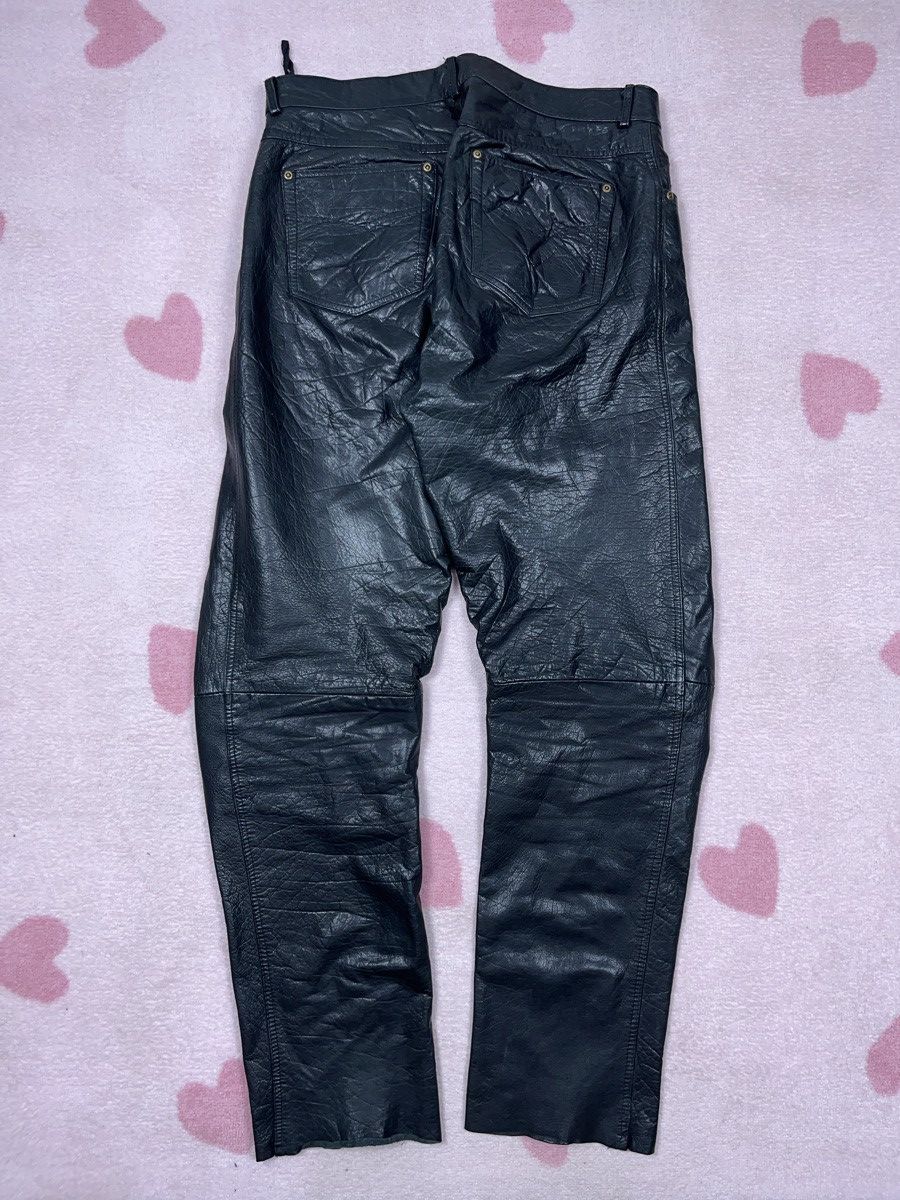 Leather ➕ genuine leather top quality racing style avant garde pants Size US 34 / EU 50 - 2 Thumbnail