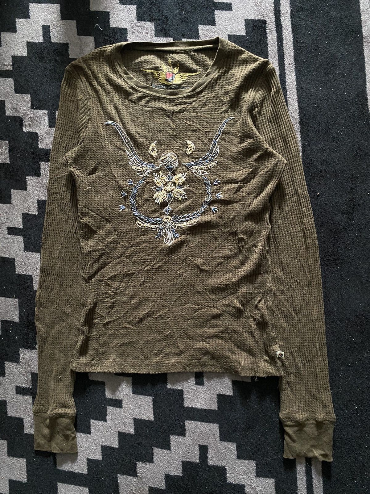 If Six Was Nine × Japanese Brand × Le Grande Bleu (L.G.B.) Japanese lgb style embroidery longsleeve tshirt Size US M / EU 48-50 / 2 - 1 Thumbnail