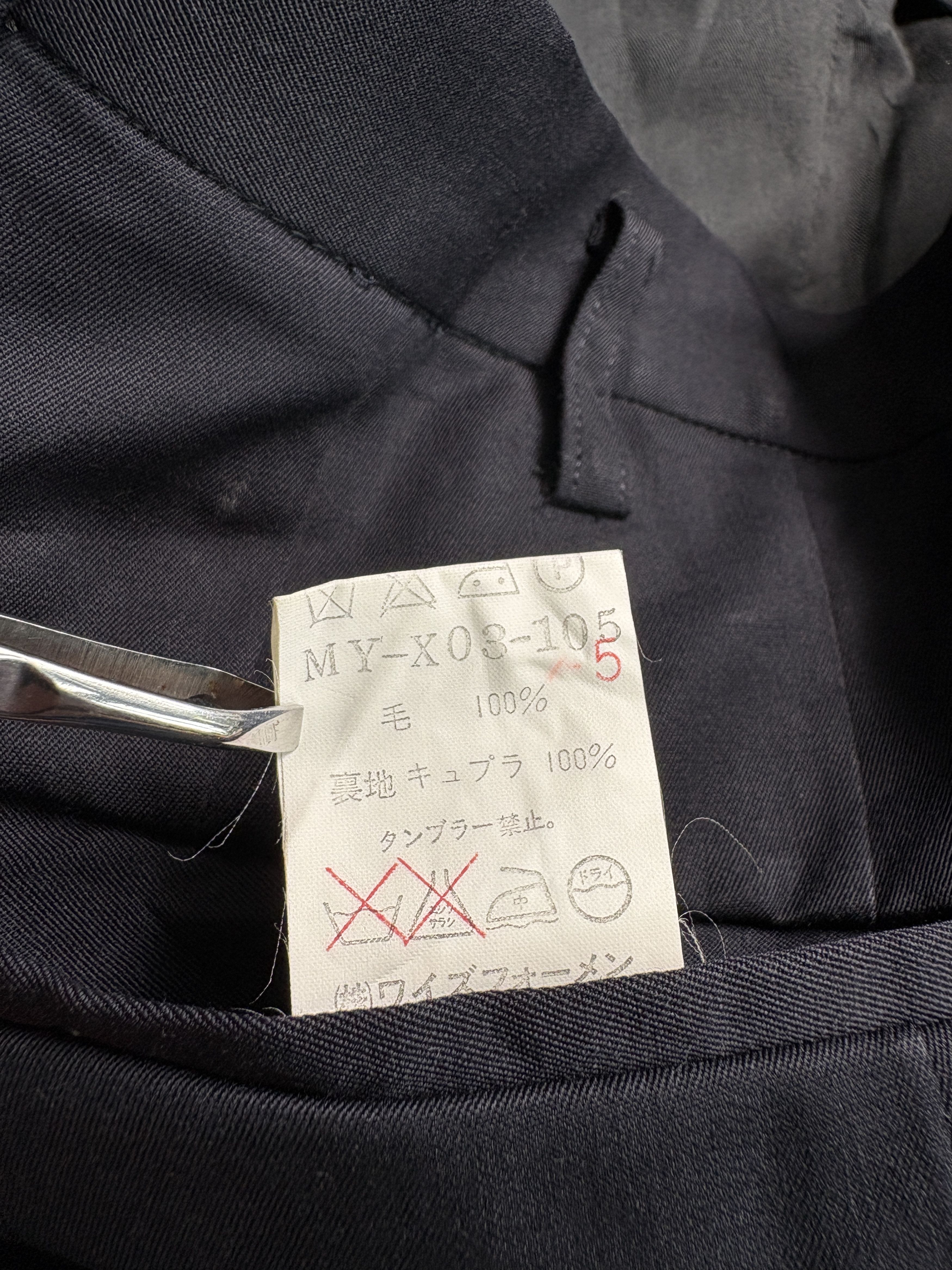 Yohji Yamamoto Y's for men Yohji Yamamoto Navy Wool Pant Size US 27 - 6 Thumbnail