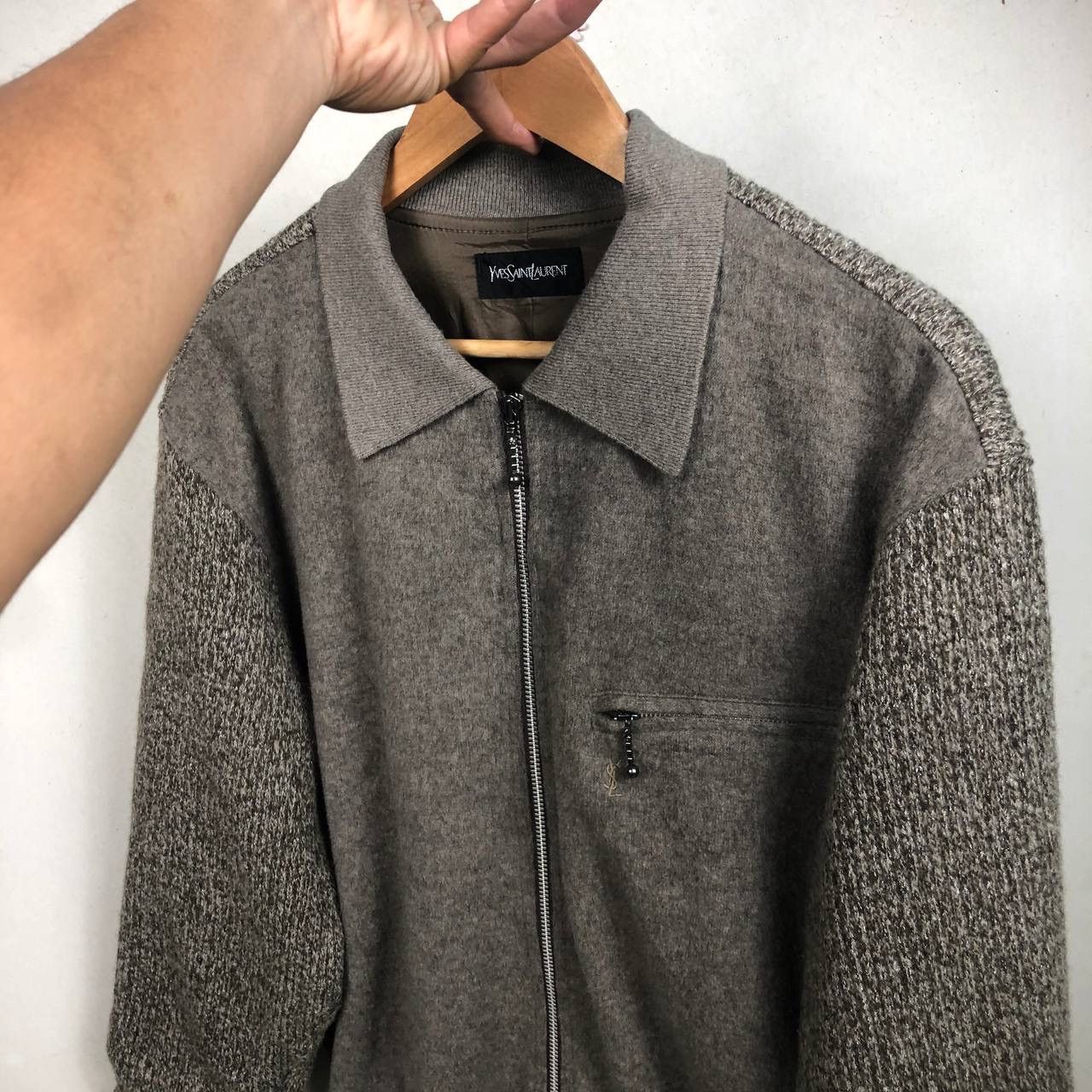 Yves Saint Laurent Yves Saint Laurent Wool Brown Jacket Size US M / EU 48-50 / 2 - 4 Thumbnail