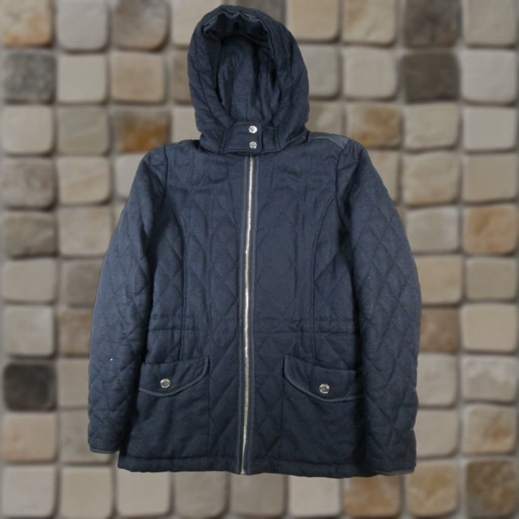 Massimo Dutti Massimo Dutti Jacket Womens Medium Blue Quilted Insyulated Full Zip Size M / US 6-8 / IT 42-44 - 1 Thumbnail