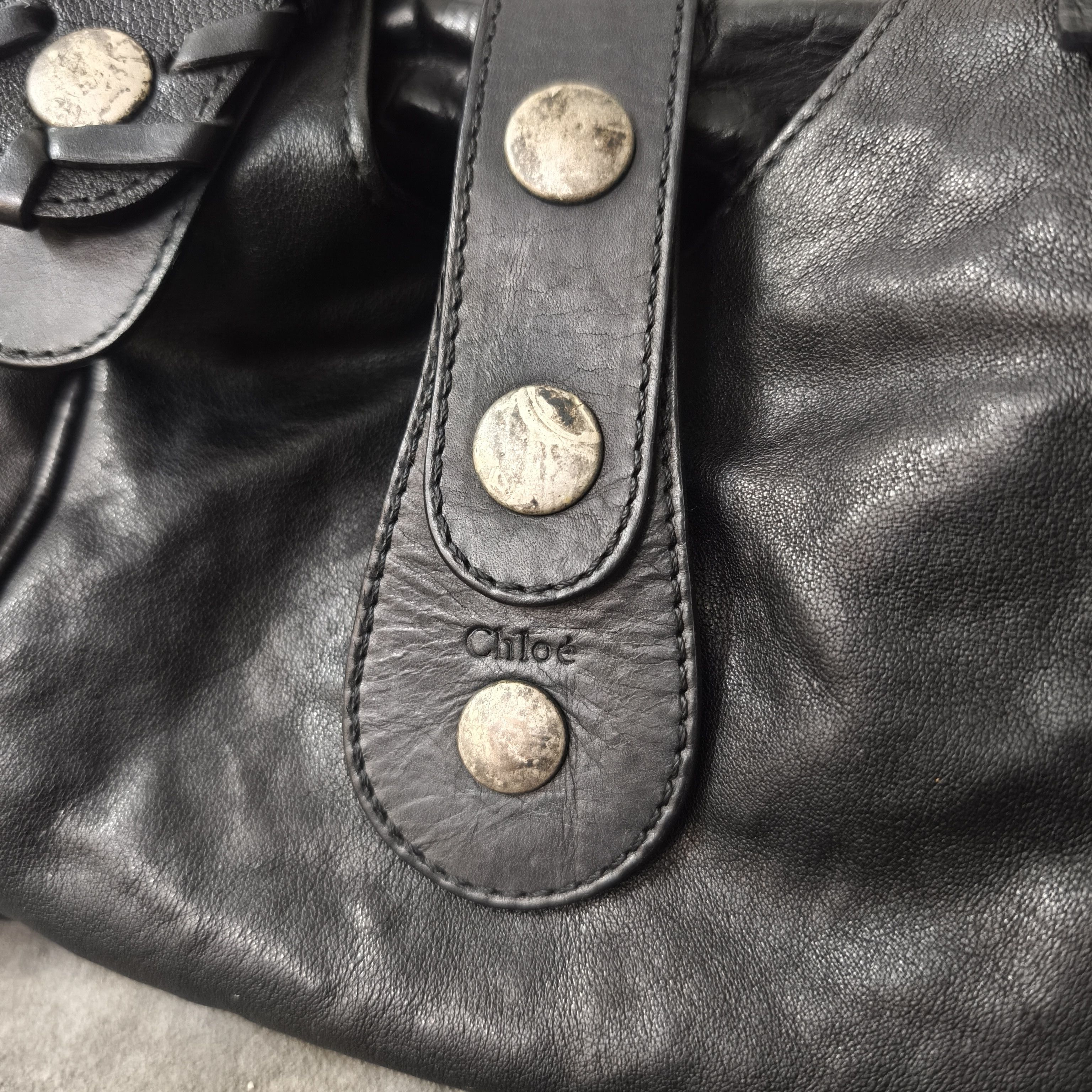 Chloe Chloe - 2000's - Phoebe Philo - Black Leather Silverado Bag Size ONE SIZE - 11 Thumbnail