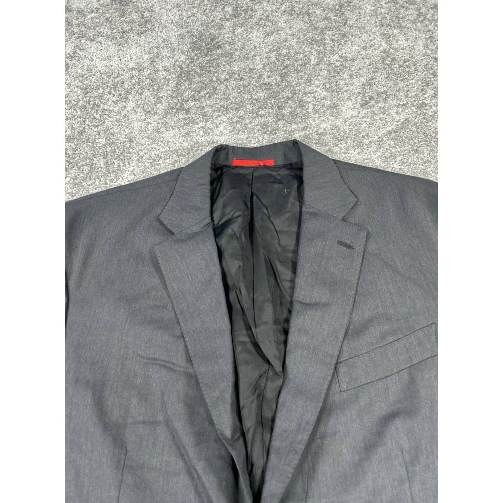 Isaia Isaia Blazer Men Wool Gray 46 Single-Breasted 2 Piece Regular Notch Lapel Double-Vented Dry Clean Only Size 46R - 2 Thumbnail