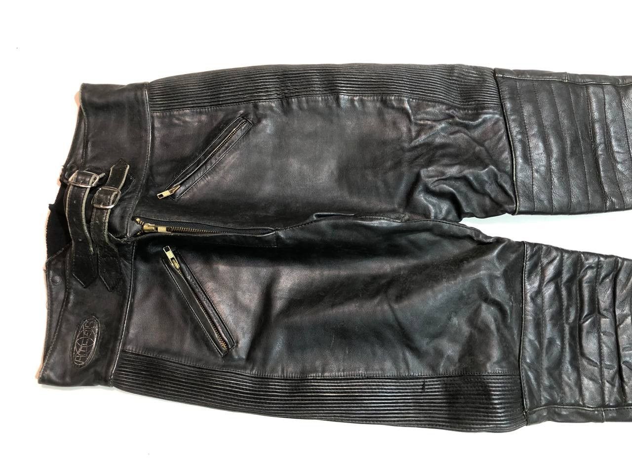 Leather ATLAS Vintage Rare Moto Biker Leather Pants Size US 31 - 3 Thumbnail