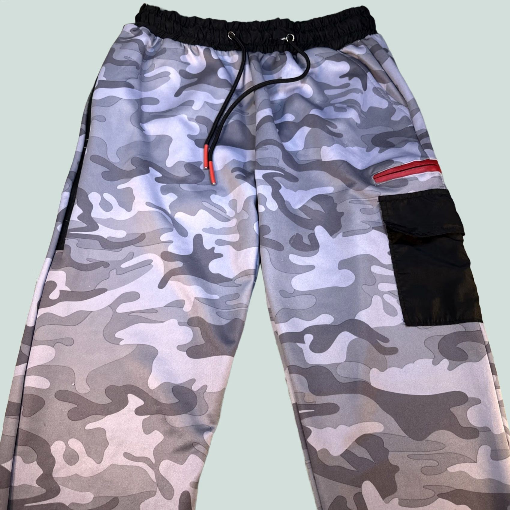 AMO Camo Jogger Gray Medium Men Pants Activewear Camouflage M Regular Athletic Style Men Size US 31 - 1 Thumbnail