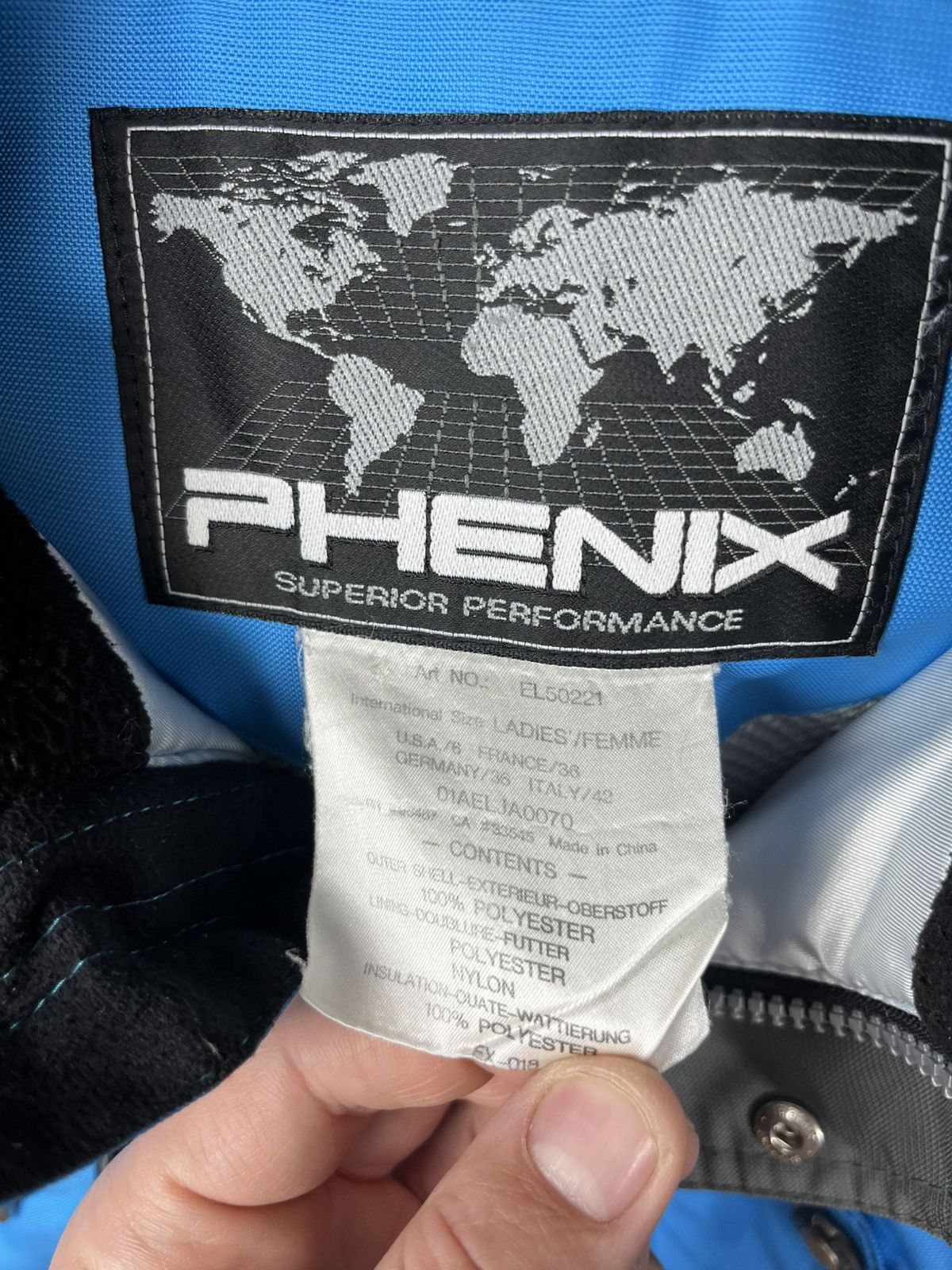 Phenix Phenix Ski Jacket Women Blue Hooded Winter Snow Coat US 6 Size M / US 6-8 / IT 42-44 - 10 Thumbnail