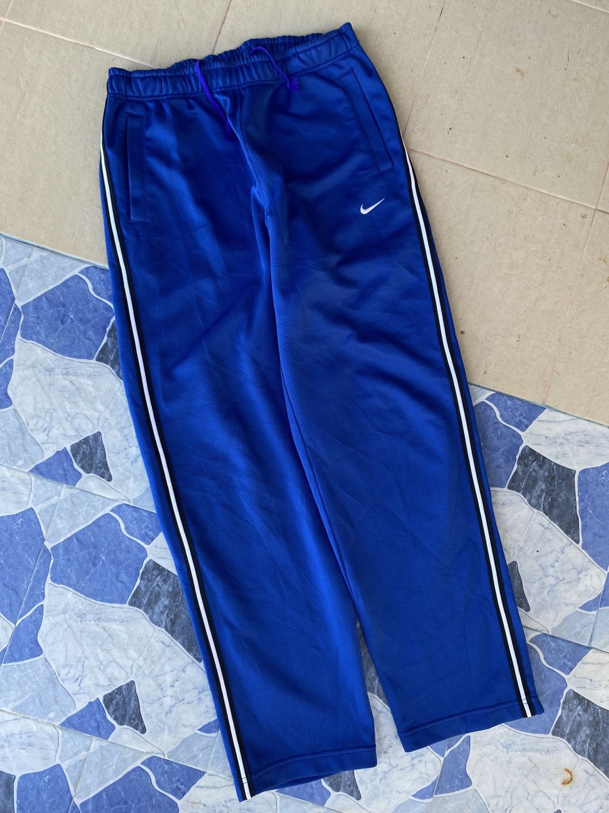 Comme des Garcons × Nike 💥Vintage Super Baggy Nike 90S LONG TRACK PANTS Y2K Size US 34 / EU 50 - 1 Thumbnail