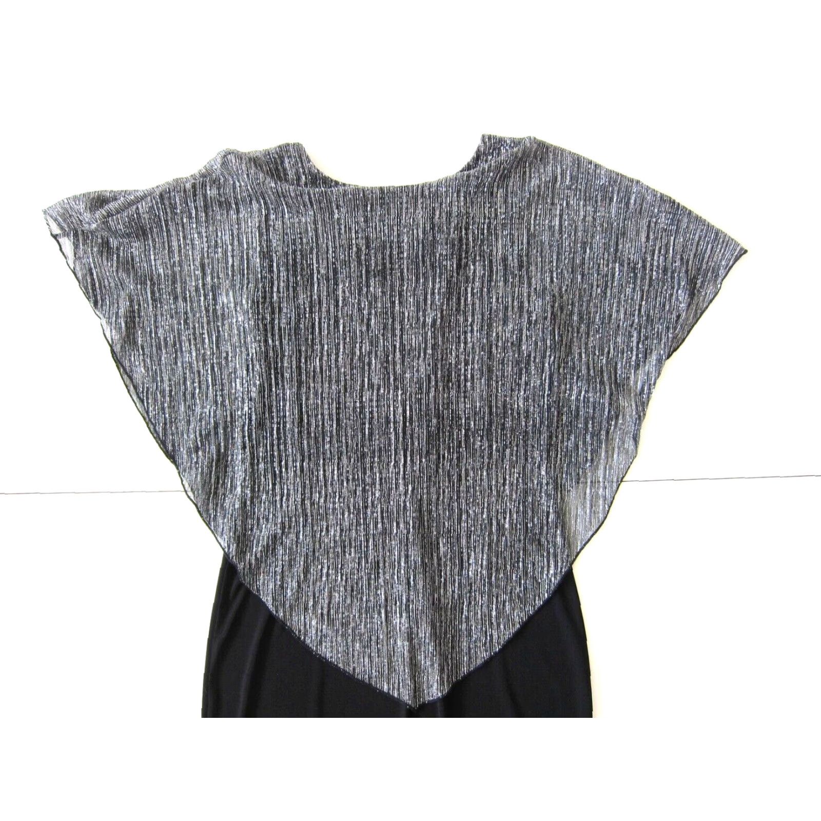 Vintage VINTAGE En Focus Studio Silver Sparkly Black Stretch Tunic Shift Pencil Dress Women 4 Size S / US 4 / IT 40 - 4 Thumbnail