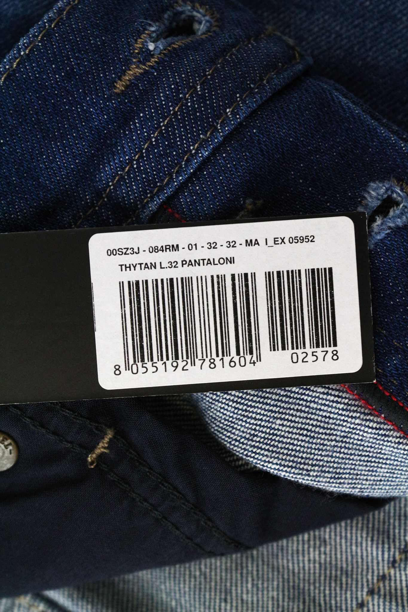 Diesel THYTAN 084RM W32/L32 Blue Stretch Jeans 75263 Size US 32 / EU 48 - 6 Thumbnail