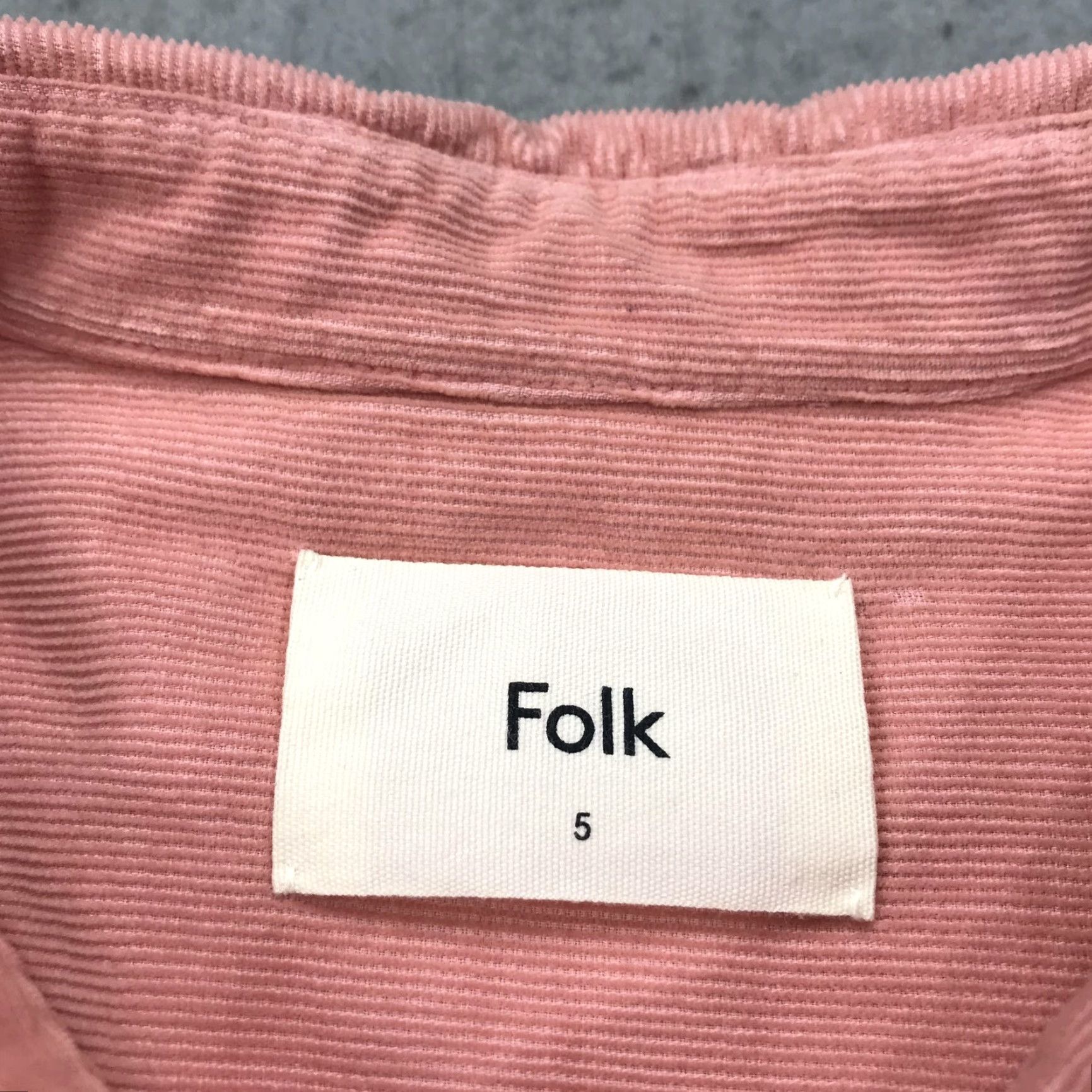 Folk Folk Shirt Mens Large Pink Corduroy Long Sleeve Button Front Cotton Designer Size US L / EU 52-54 / 3 - 4 Thumbnail