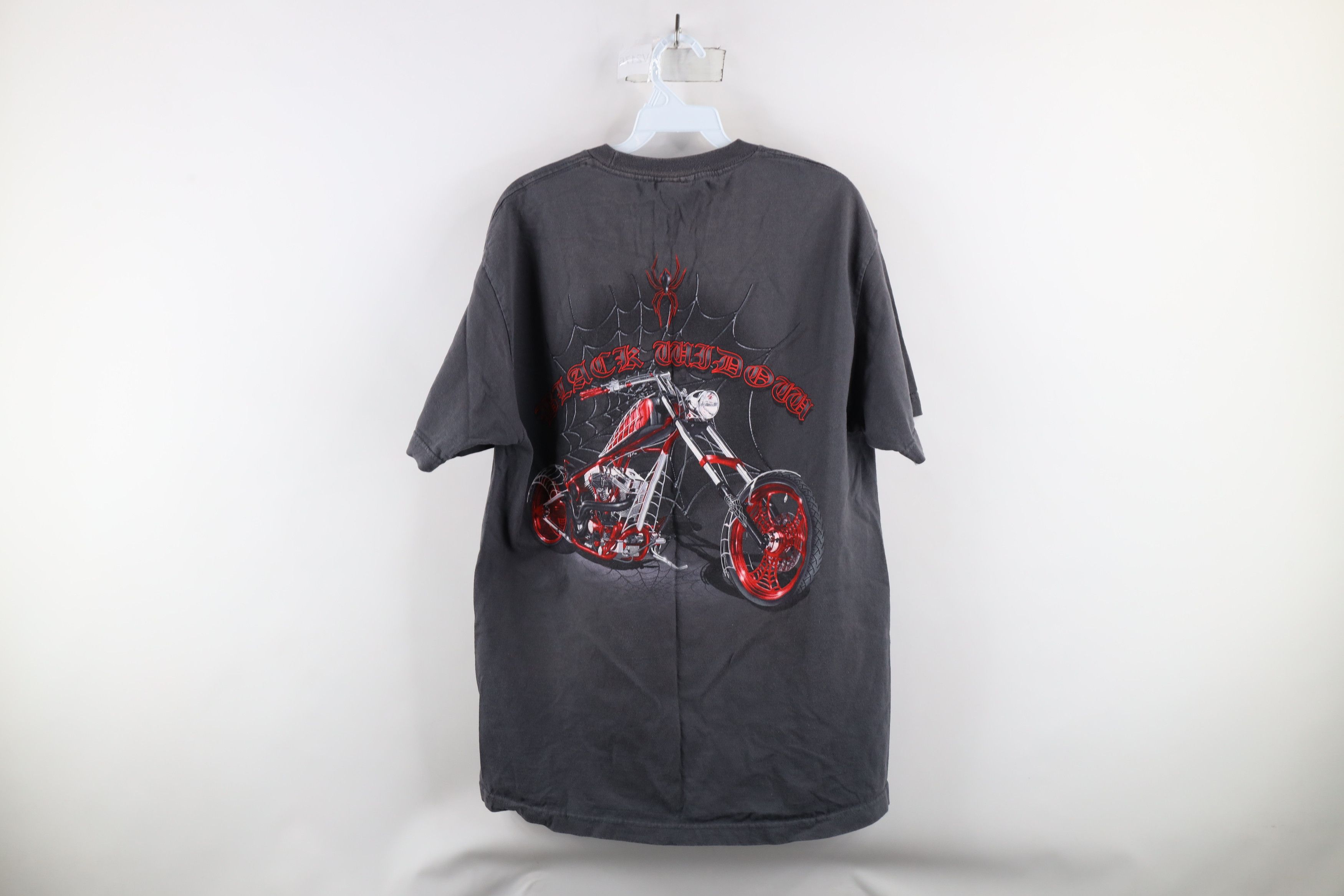 Vintage Vintage Y2K 2004 Chopper Black Widow Motorcycle T-Shirt Size US L / EU 52-54 / 3 - 9 Thumbnail
