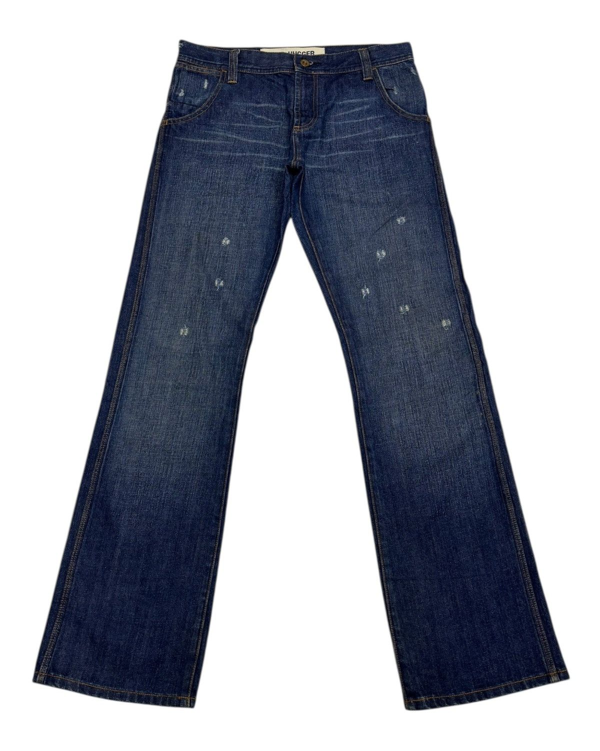 Japanese Brand × Kapital × Le Grande Bleu (L.G.B.) Flare Jeans Hip Hugger Gap Blue Distressed Denim Jeans Size US 32 / EU 48 - 1 Thumbnail
