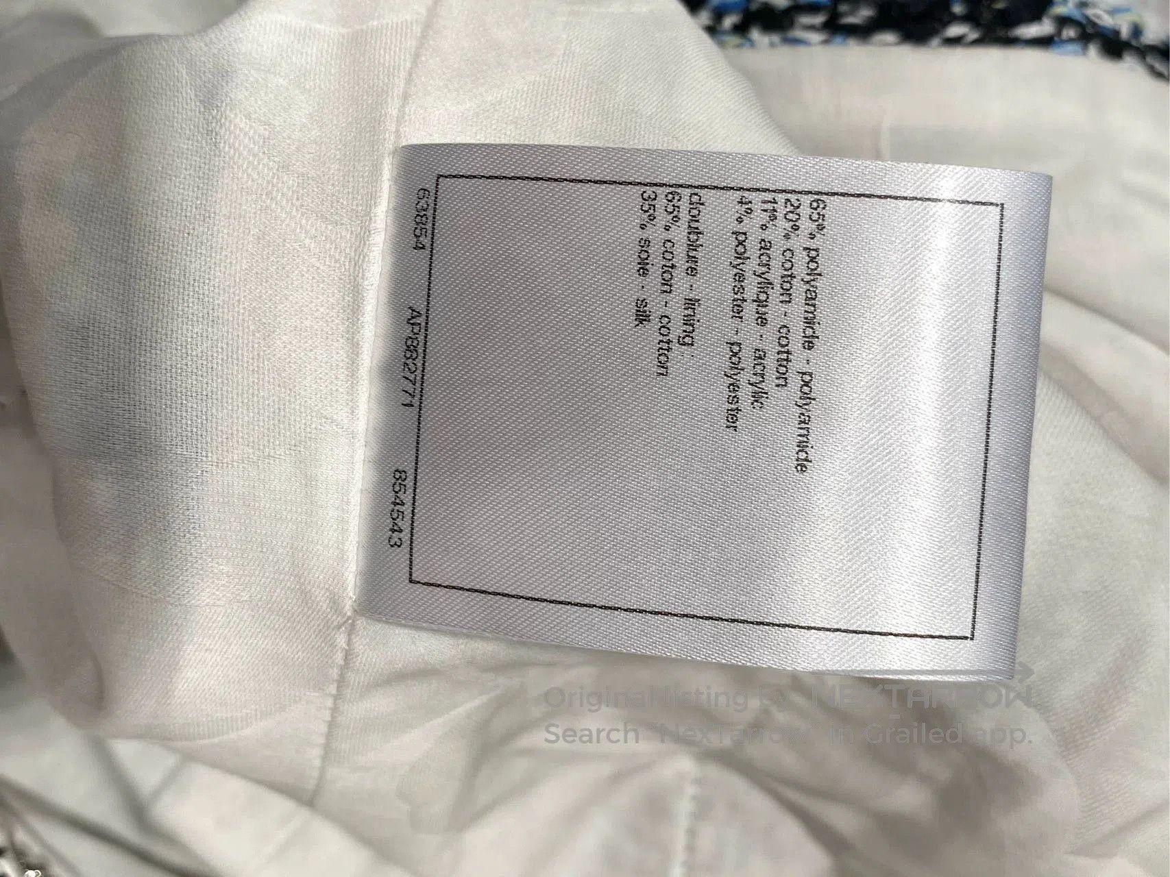 Chanel Chanel 23P Blue White Tweed Jacket. Size US S / EU 44-46 / 1 - 7 Thumbnail