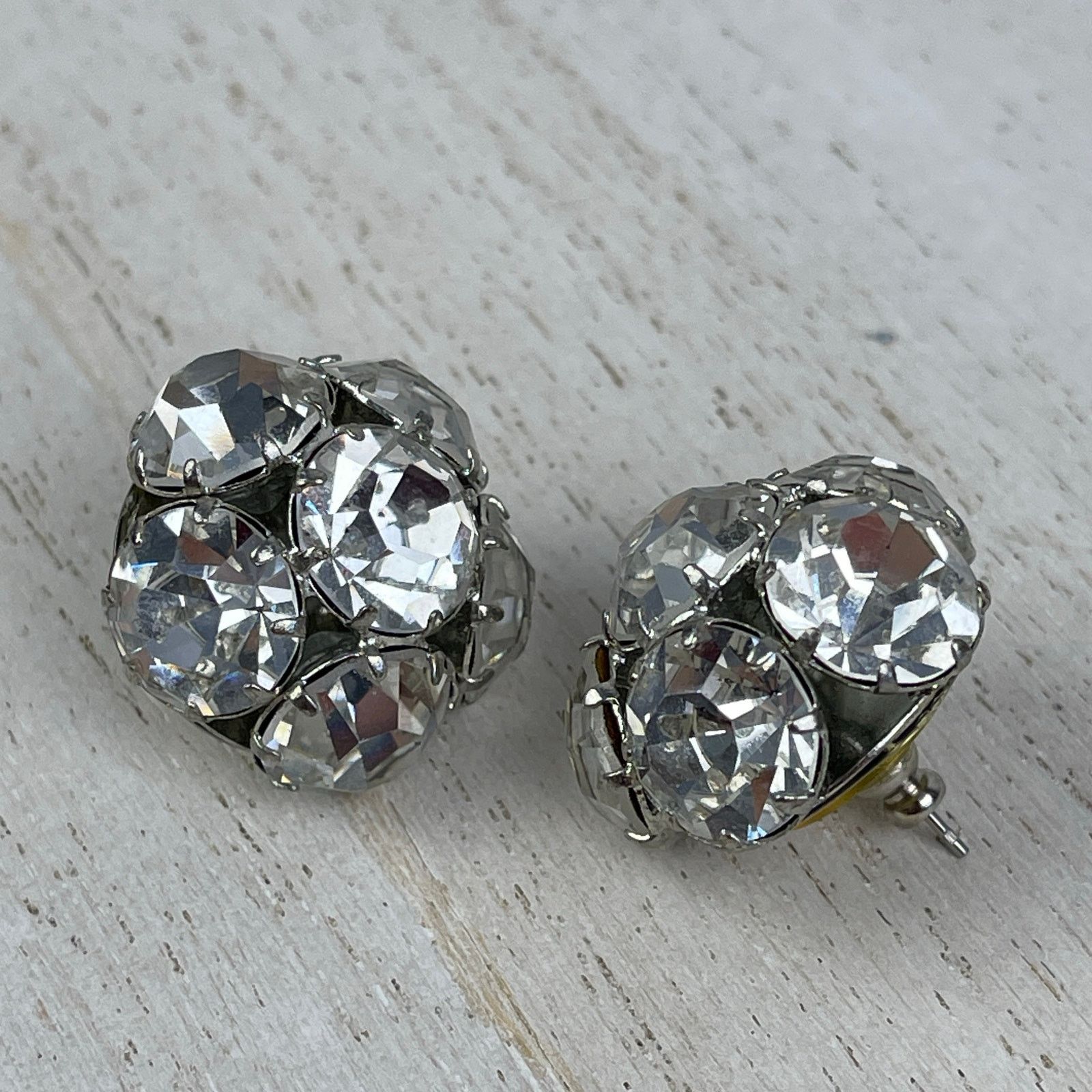 Vintage VTG 80’s CC Courtenay Crystal Star Ball Earrings Rhinestone Size ONE SIZE - 5 Thumbnail