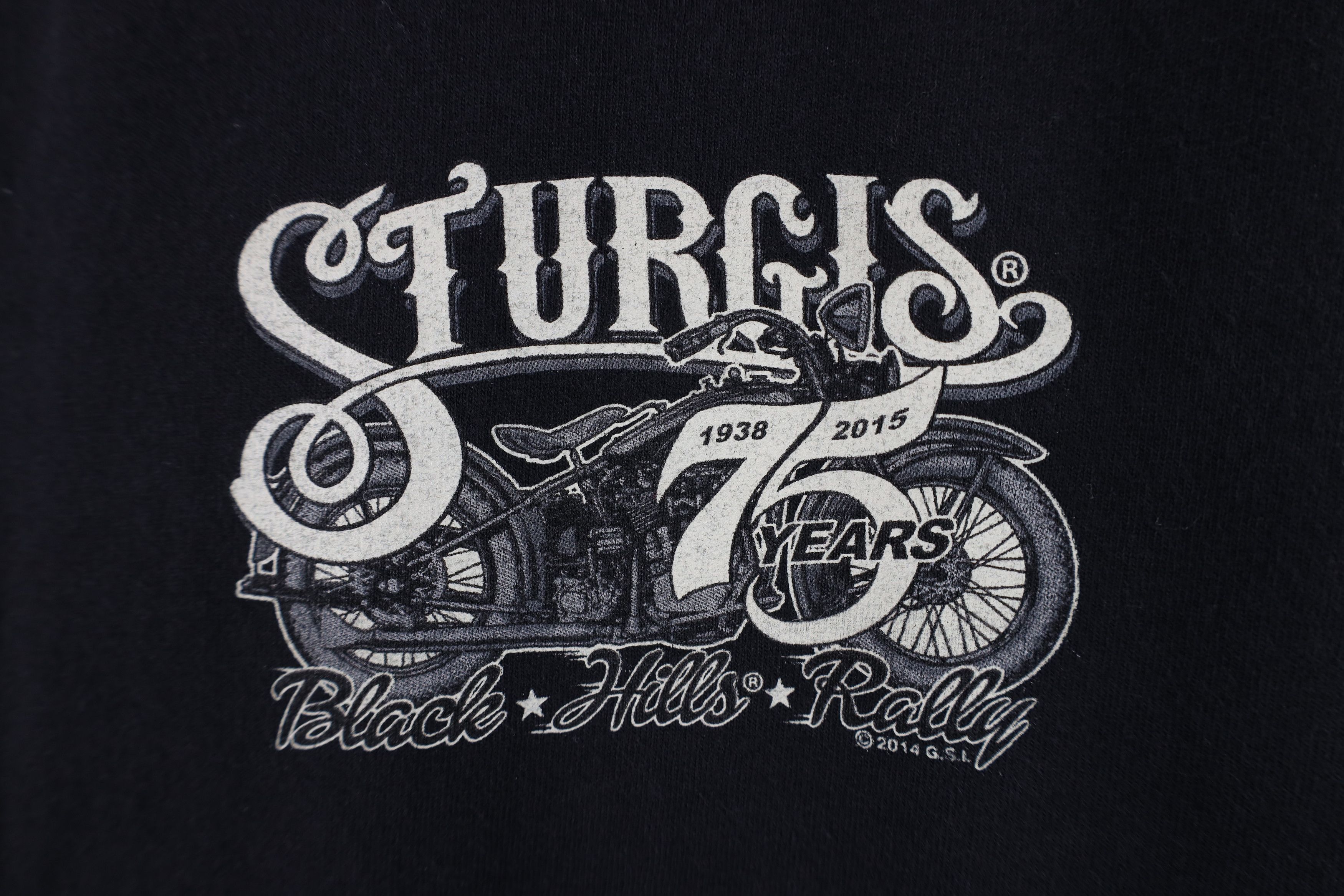 Vintage Vintage Y2K Bike Rally 75th Anniversary T-Shirt Black Size US XXL / EU 58 / 5 - 4 Thumbnail