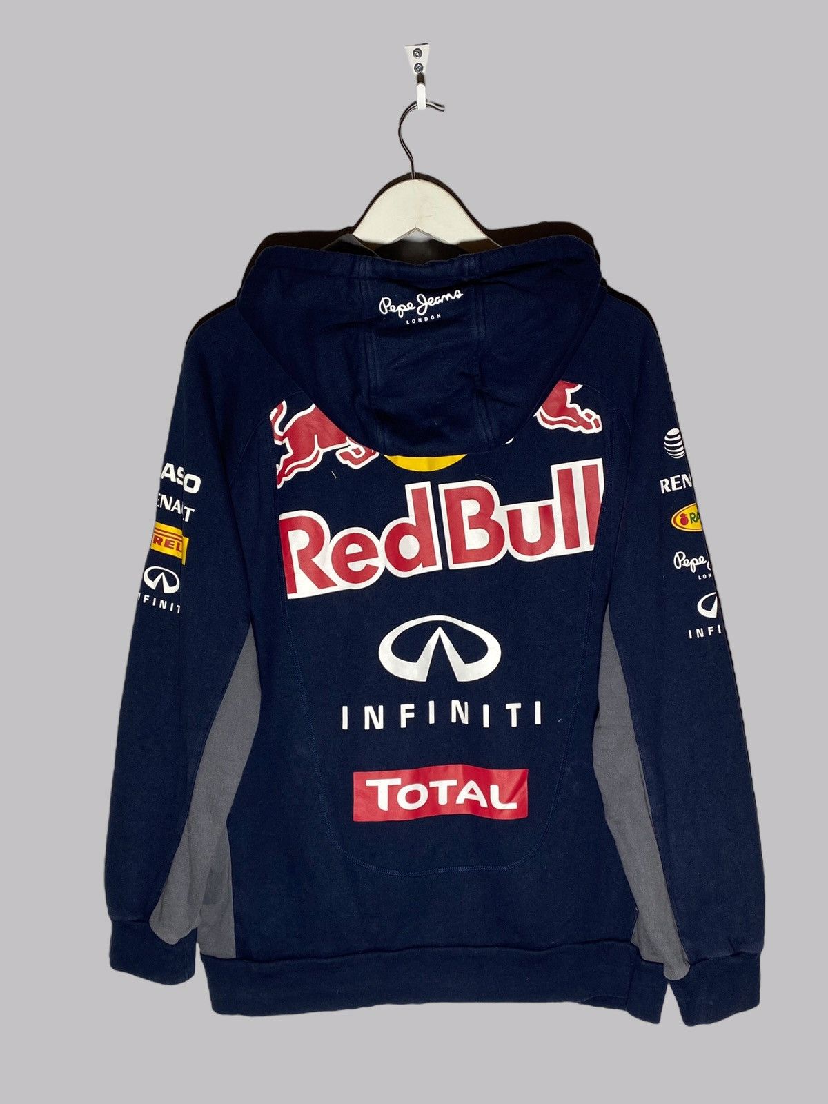 🔥 RED BULL F1 RACING HOODIE PEPE JEANS SPONSOR VINTAGE