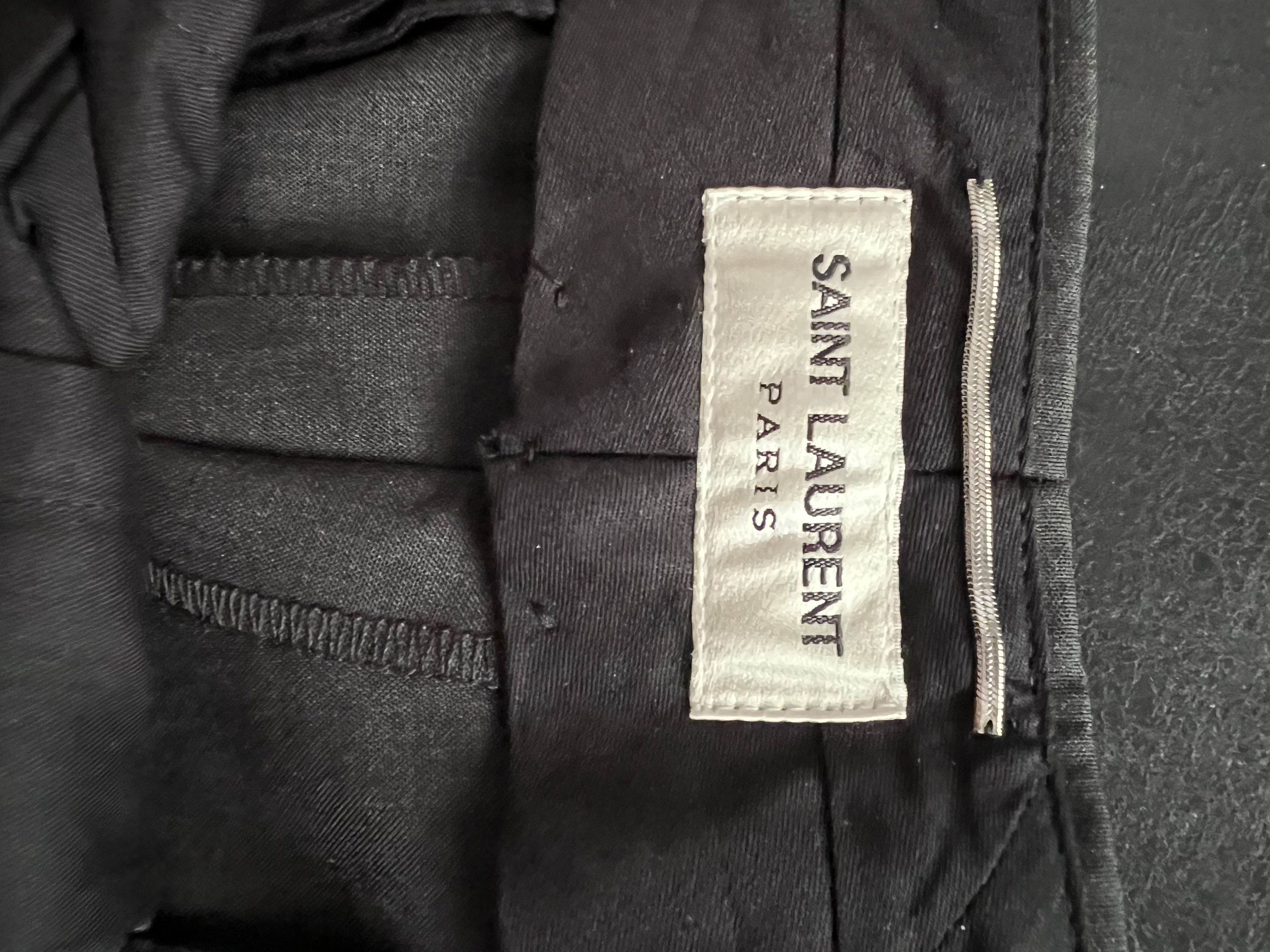 Hedi Slimane × Saint Laurent Paris Hedi Slimane Charcoal Wool Trousers Size US 34 / EU 50 - 7 Thumbnail