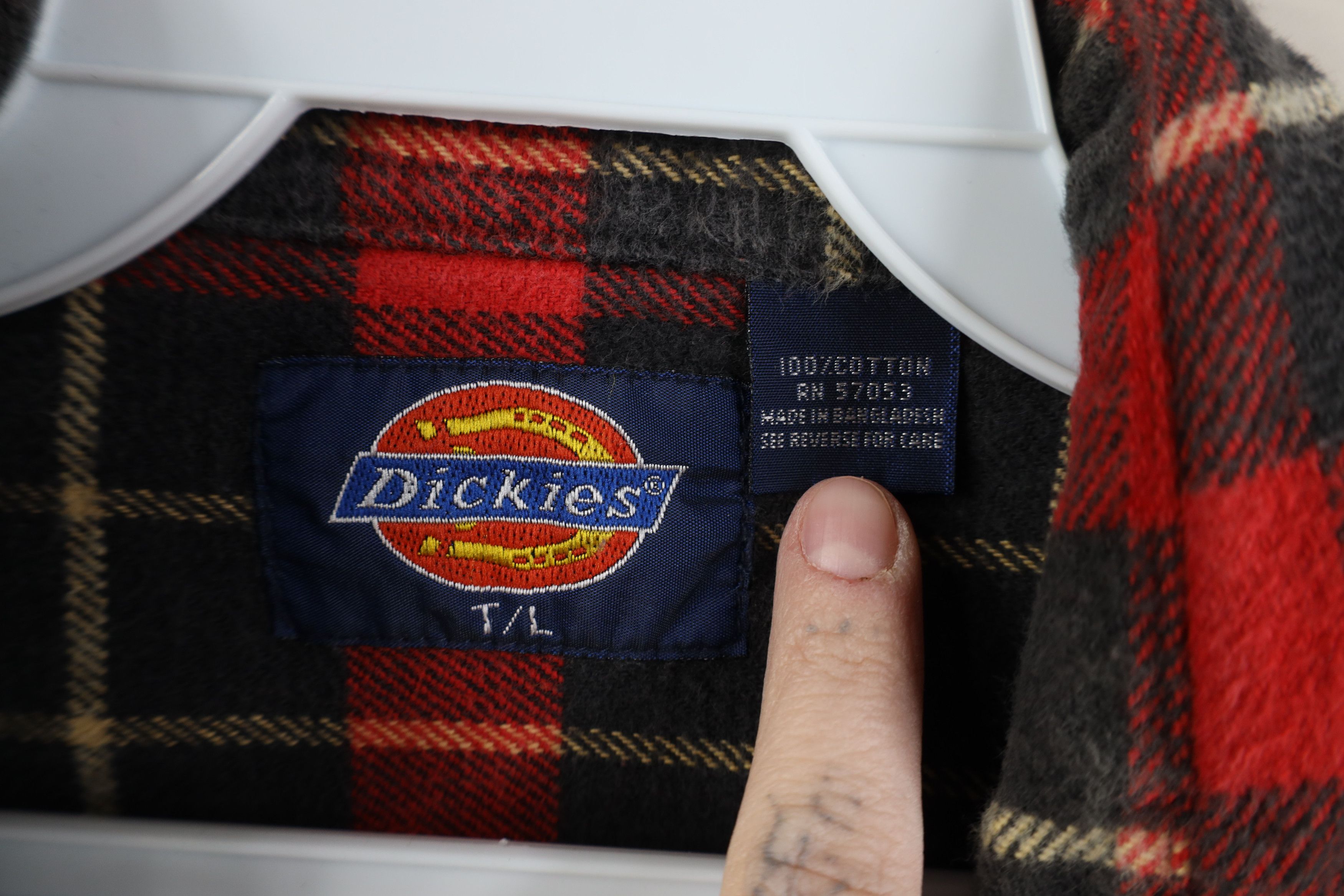 Dickies Vintage 90s Dickies Flannel Collared Button Shirt Plaid Size US L / EU 52-54 / 3 - 7 Thumbnail