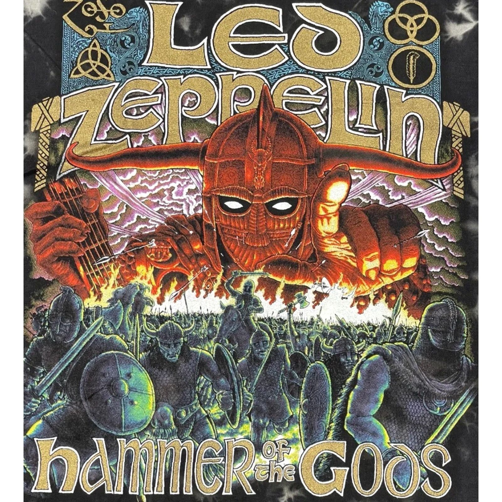 Vintage VINTAGE Winterland Led Zeppelin Shirt T-Shirt XL Black 90s Rock Concert Graphic Print Mens Mens XL Size US XL / EU 56 / 4 - 2 Thumbnail