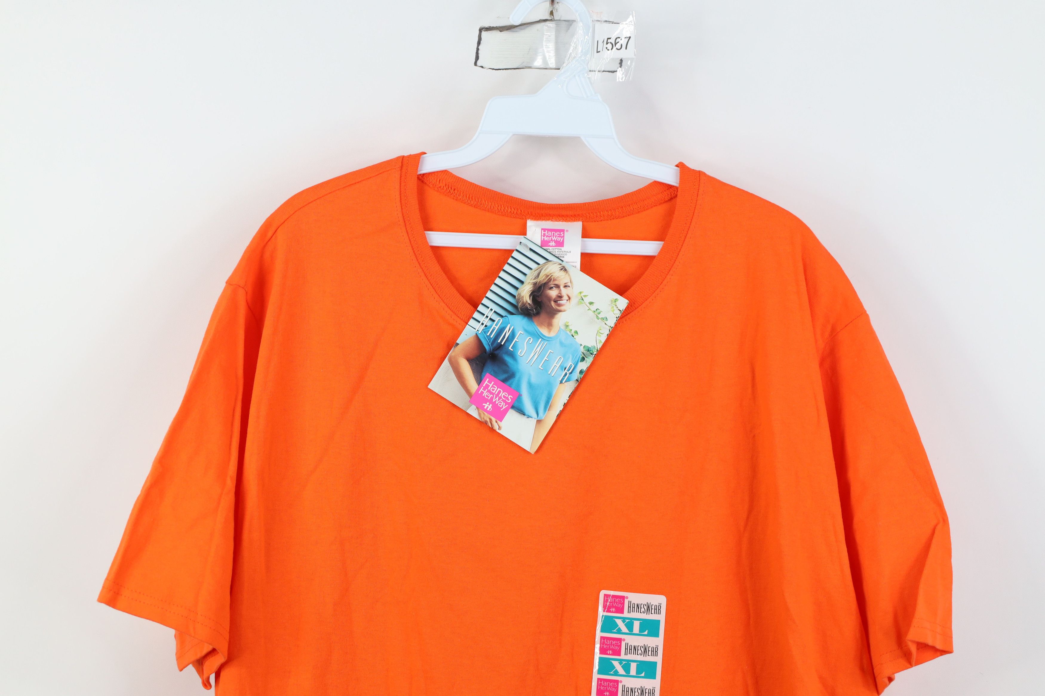 Hanes Deadstock Vintage 90s Hanes Short Sleeve T-Shirt Cotton Size XL / US 12-14 / IT 48-50 - 2 Thumbnail
