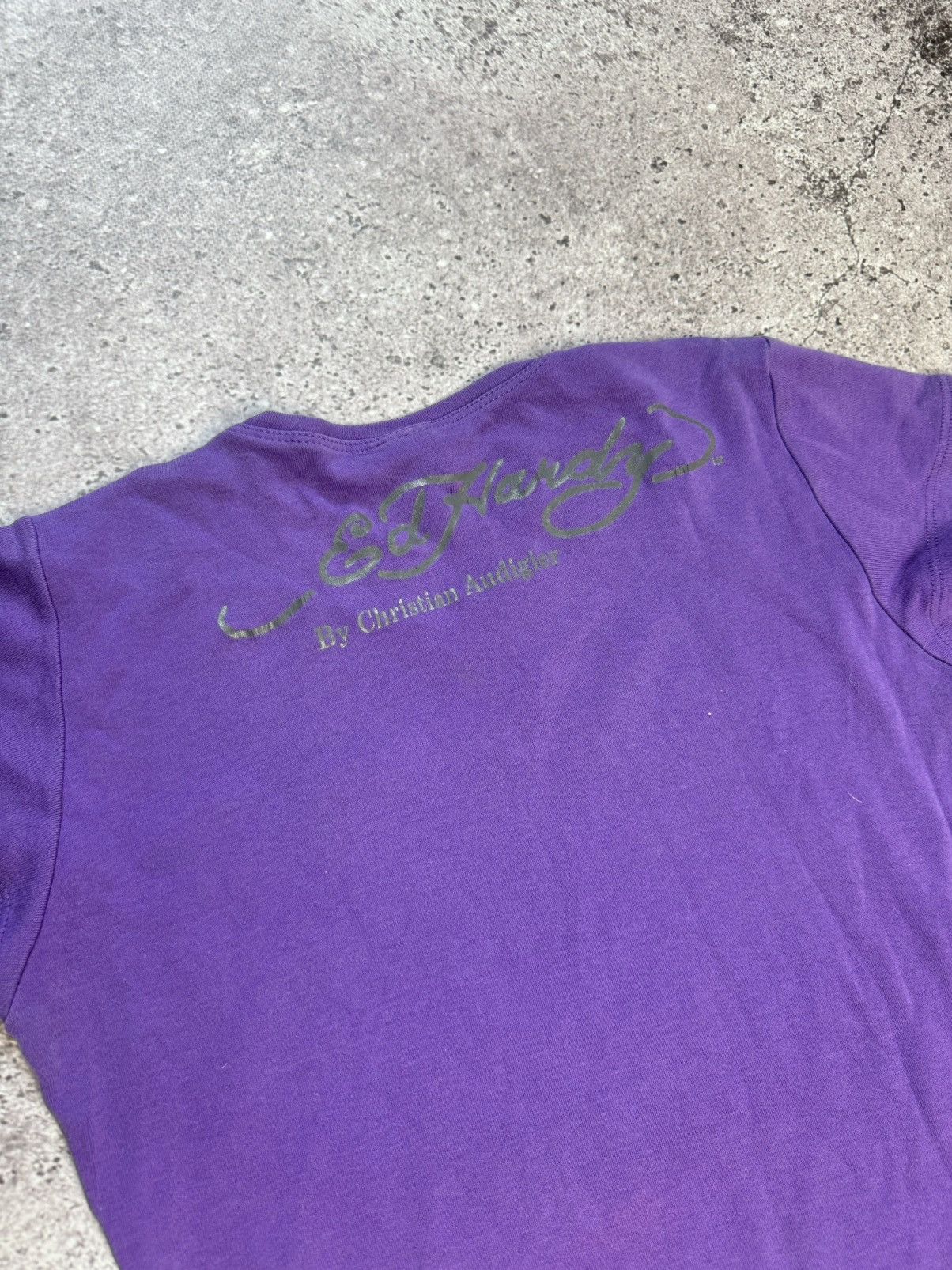 Christian Audigier × Ed Hardy × Vintage Vintage Y2K Ed Hardy T Shirt Women’s Size L / US 10 / IT 46 - 8 Thumbnail