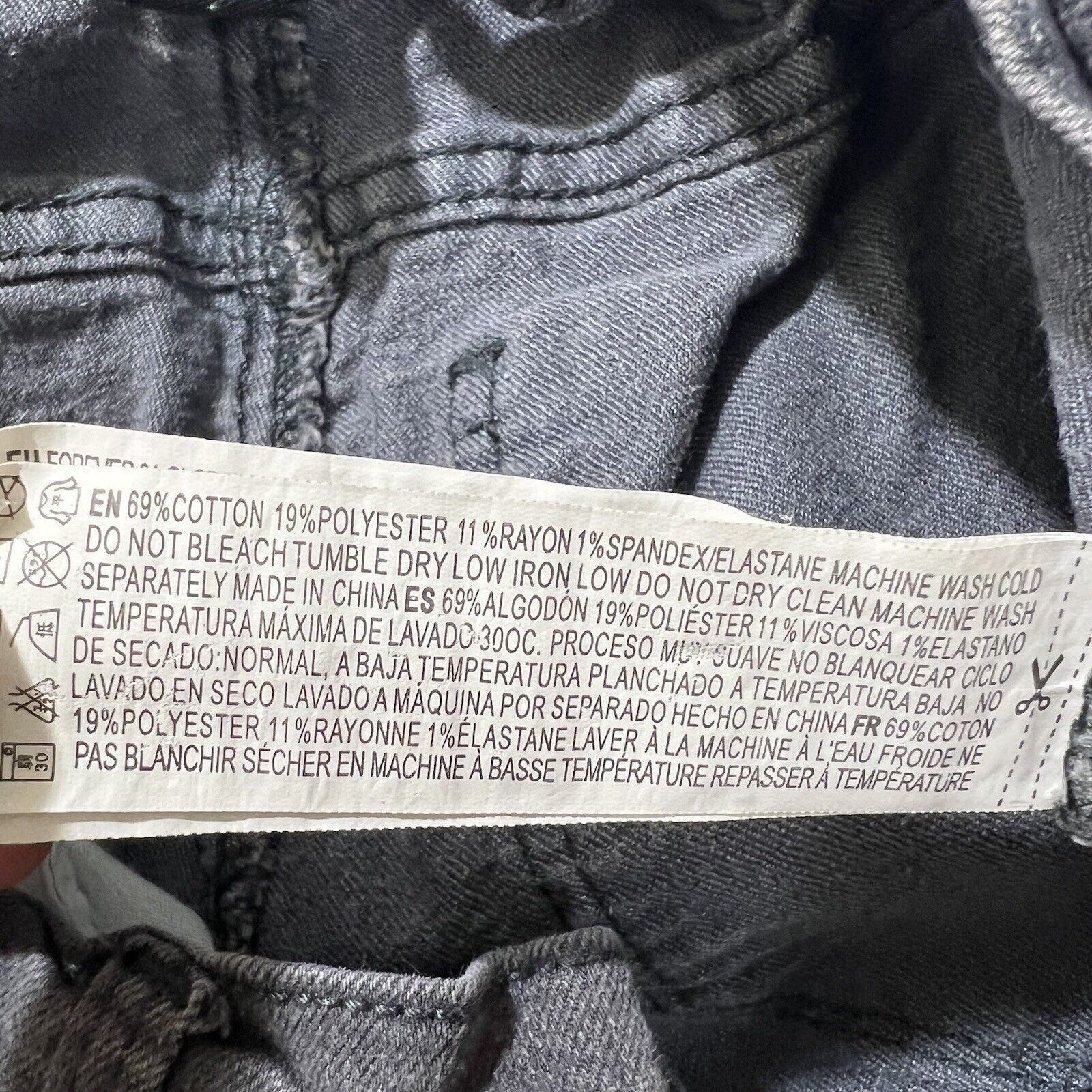 Forever 21 Forever21 28x27 Skinny Leg Gray Stretch Denim Low Rise Jeans Size 28" / US 6 / IT 42 - 12 Thumbnail