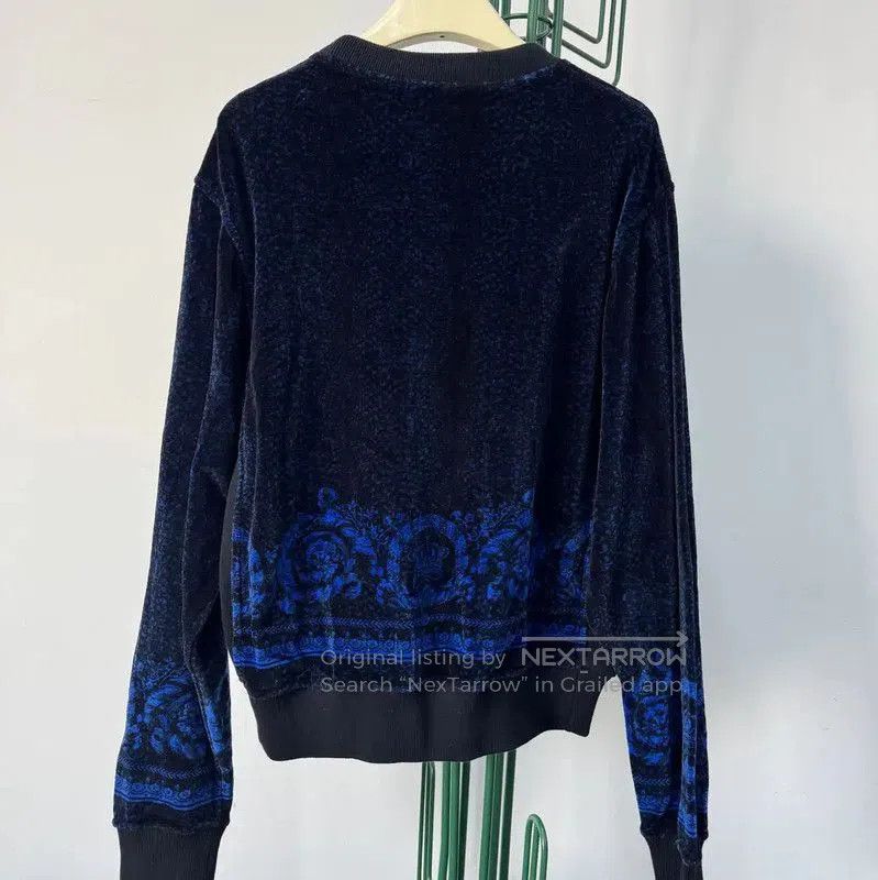 Versace Versace Black Cotton Floral Print Sweatshirt . Size US S / EU 44-46 / 1 - 3 Thumbnail