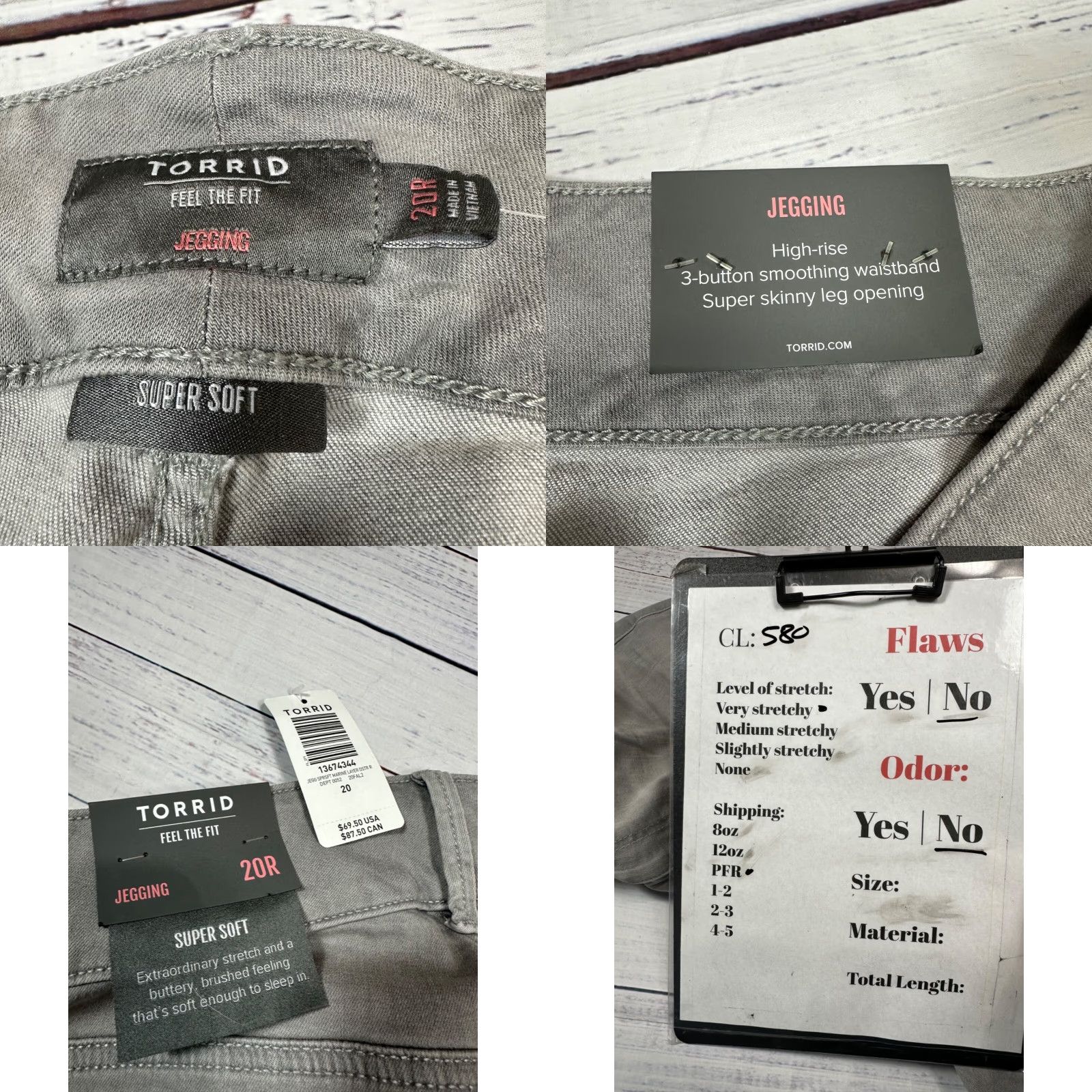 Torrid Torrid Jeans Skinny Plus 20R Gray Women High Rise Distressed Super Soft Jegging Shirt? Size 42" / US 20 - 8 Thumbnail