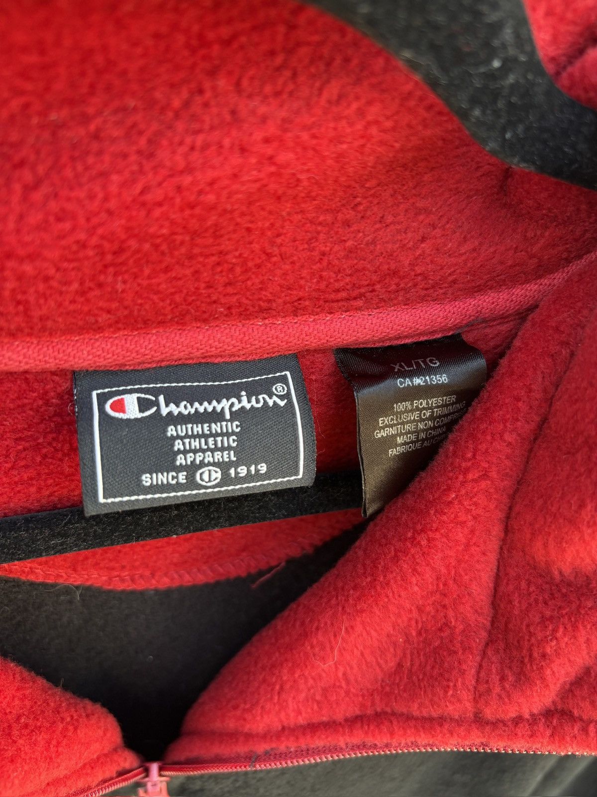 Champion × Vintage Champion Fleece Sweatshirt Vintage Streetwear Size XL Black Size US XL / EU 56 / 4 - 4 Thumbnail