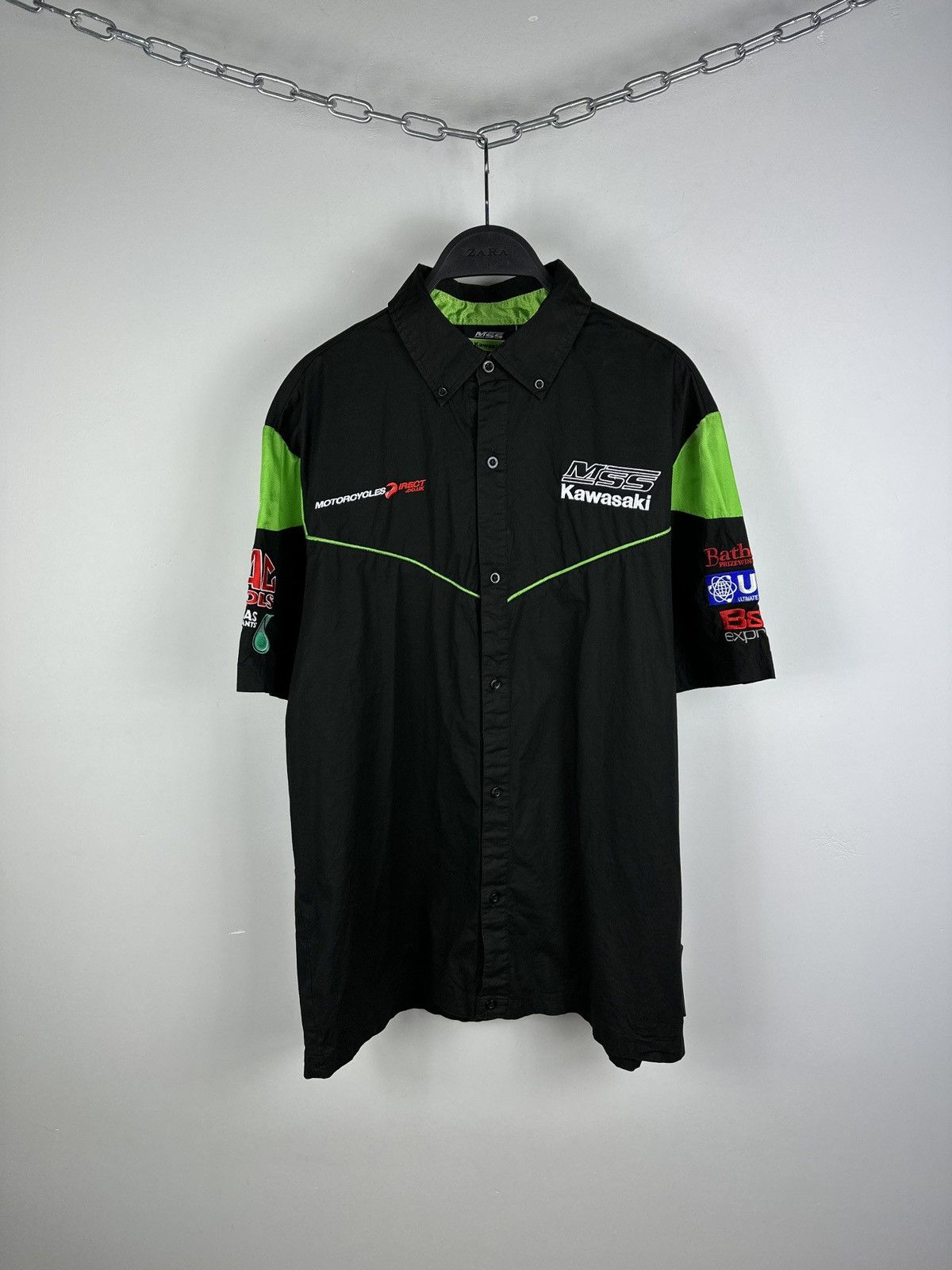 Vintage Vintage Kawasaki MSS Racing Moto Shirt Size US M / EU 48-50 / 2 - 7 Thumbnail
