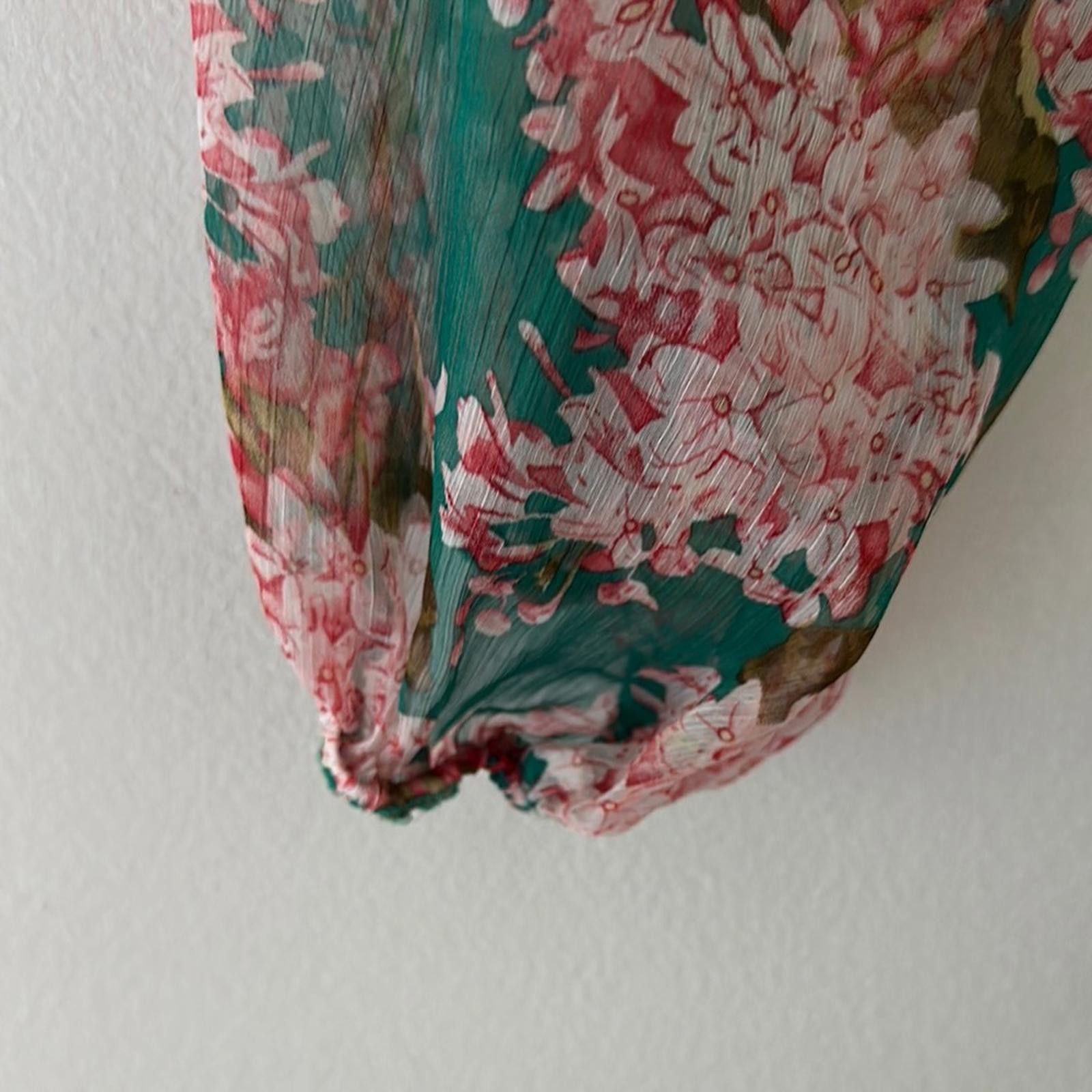 Designer Luxxel Pink and Green Cris Cross Dress Size L / US 10 / IT 46 - 3 Thumbnail