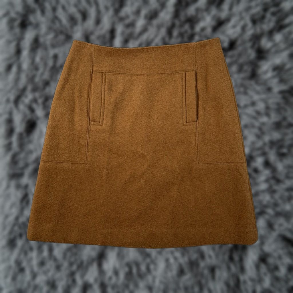 Loft VINTAGE Loft Mini Skirt Women 4 Brown Wool Blend Pockets Short Office Chic Preppy Classic – Y2K Size 27" / US 4 / IT 40 - 1 Thumbnail