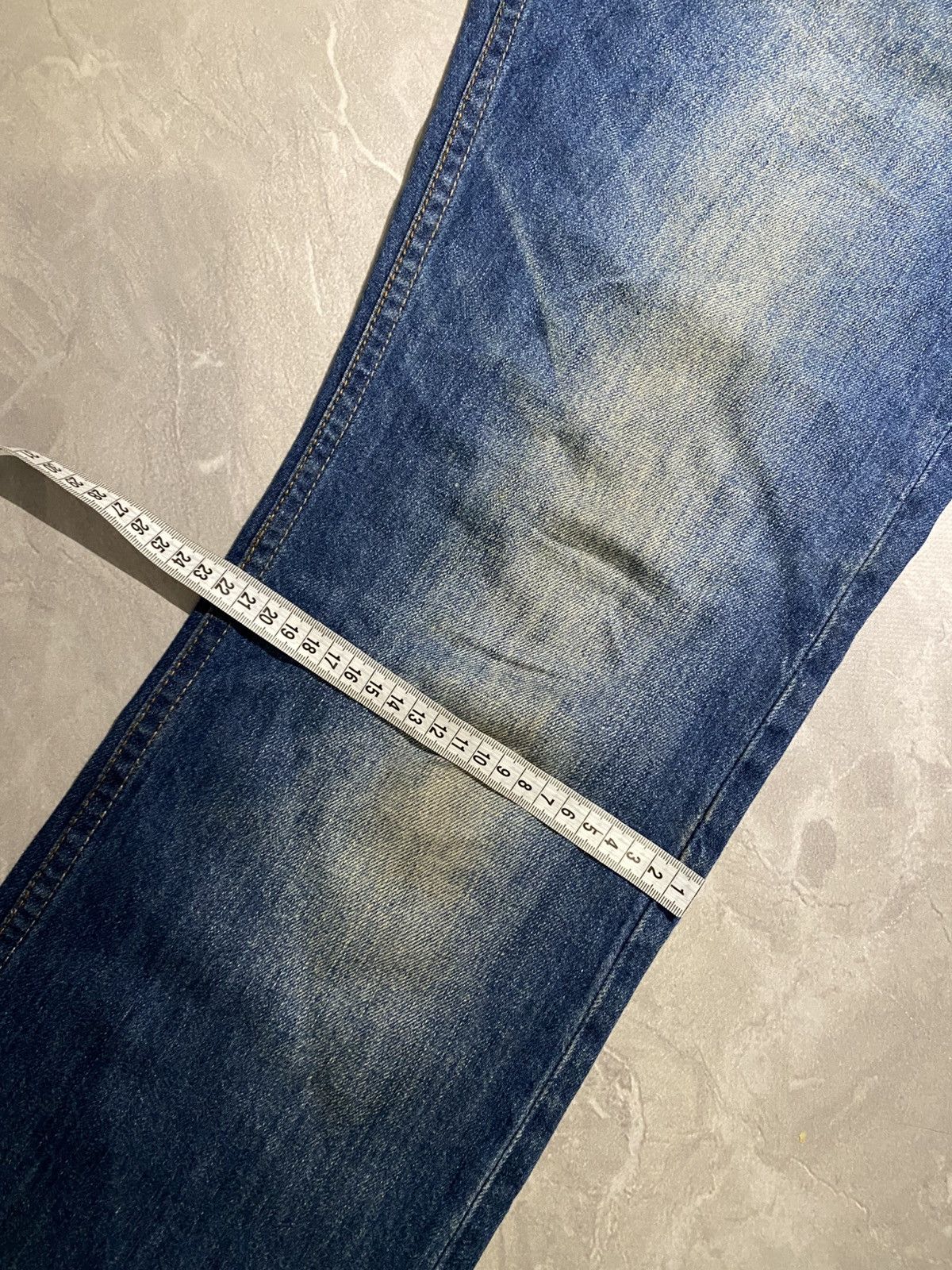 Vintage Flare Fit Denim Heavy Wash Distressed Underground Vibe Size US 34 / EU 50 - 14 Thumbnail