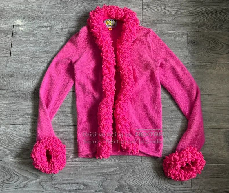 Walter Van Beirendonck Walter Van Beirendonck Pink circle knitted sweater jacket Size US XS / EU 42 / 0 - 1 Thumbnail
