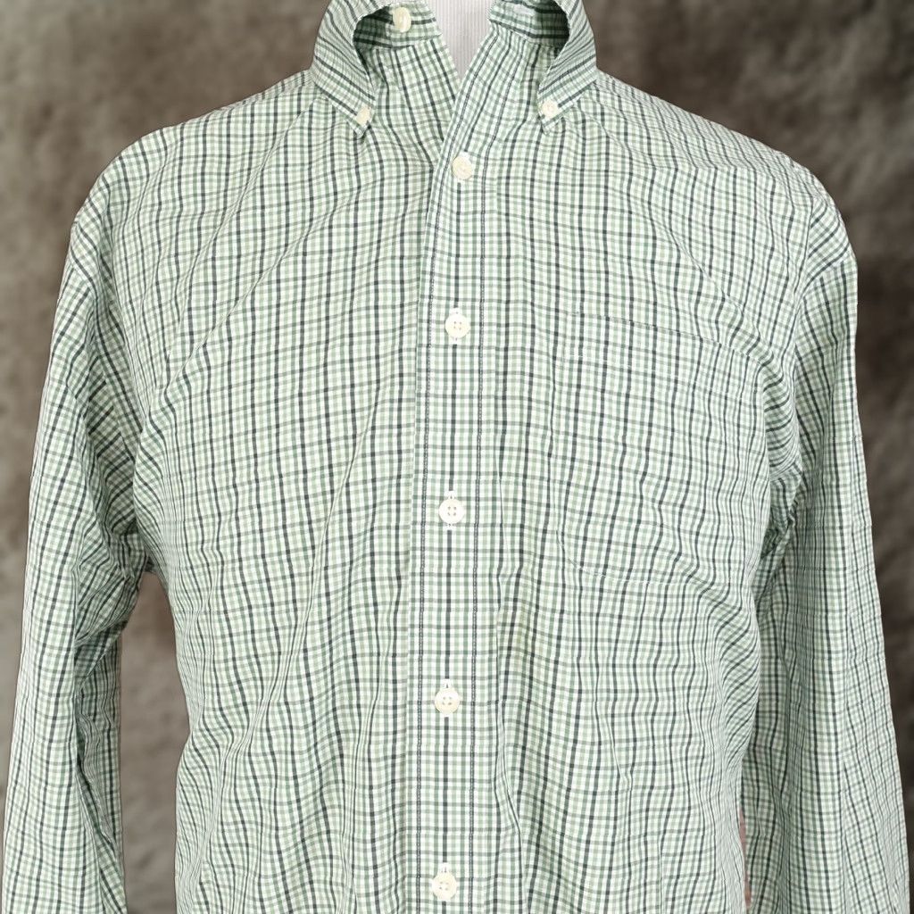 Brooks Brothers BROOKS BROTHERS NON IRON GREEN GINGHAM CHECK BUTTON-UP SHIRT MENS SIZE L LARGE Size US L / EU 52-54 / 3 - 1 Thumbnail