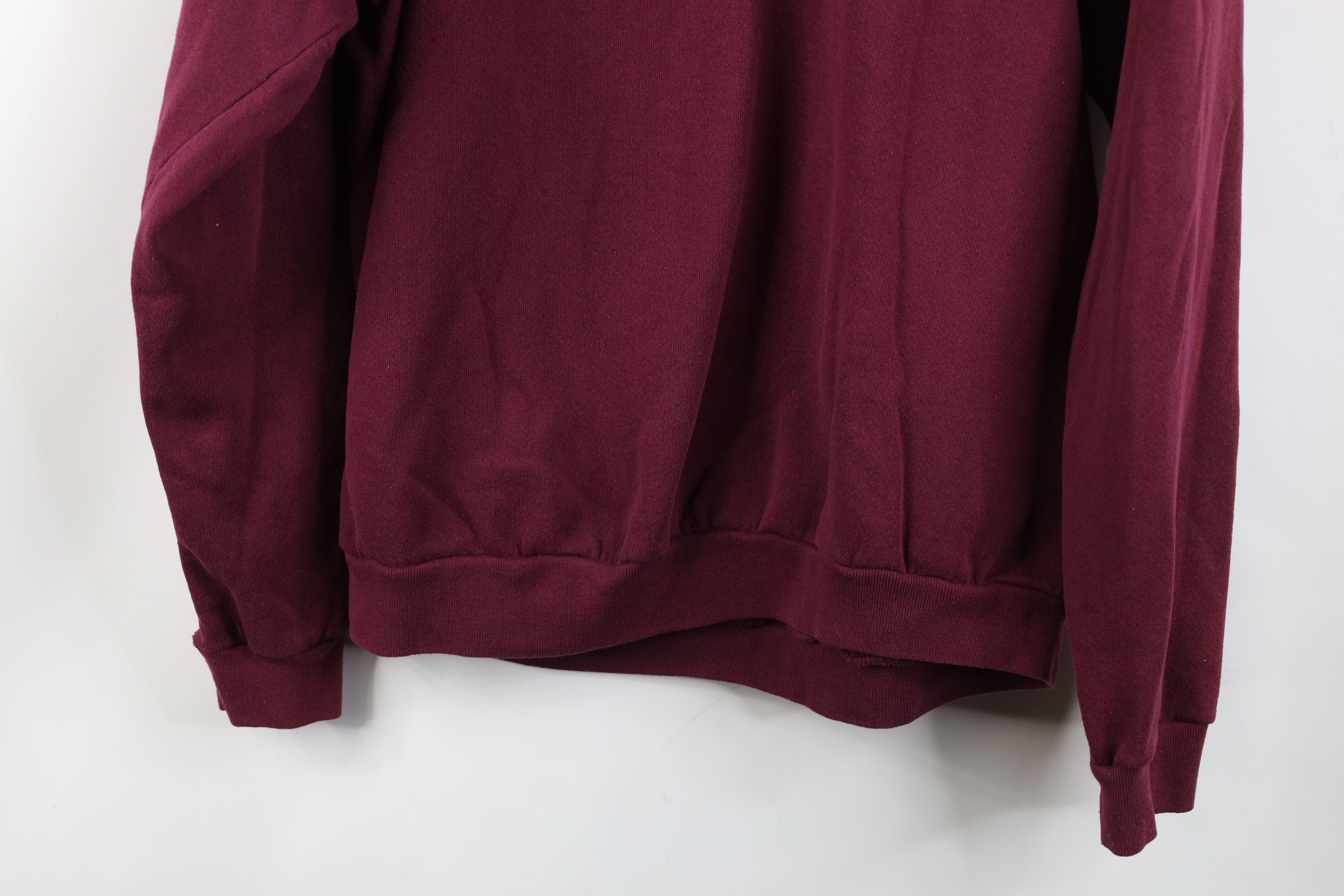 Vintage Vintage 90s Streetwear Crewneck Sweatshirt Burgundy USA Size US XL / EU 56 / 4 - 14 Thumbnail