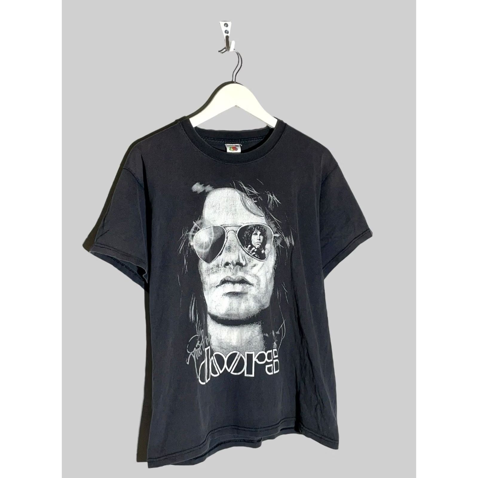 Fruit Of The Loom The Doors Jim Morrison Graphic Print T-Shirt Black Size L Fruit of the Loom Band Music Rock Size US L / EU 52-54 / 3 - 2 Thumbnail