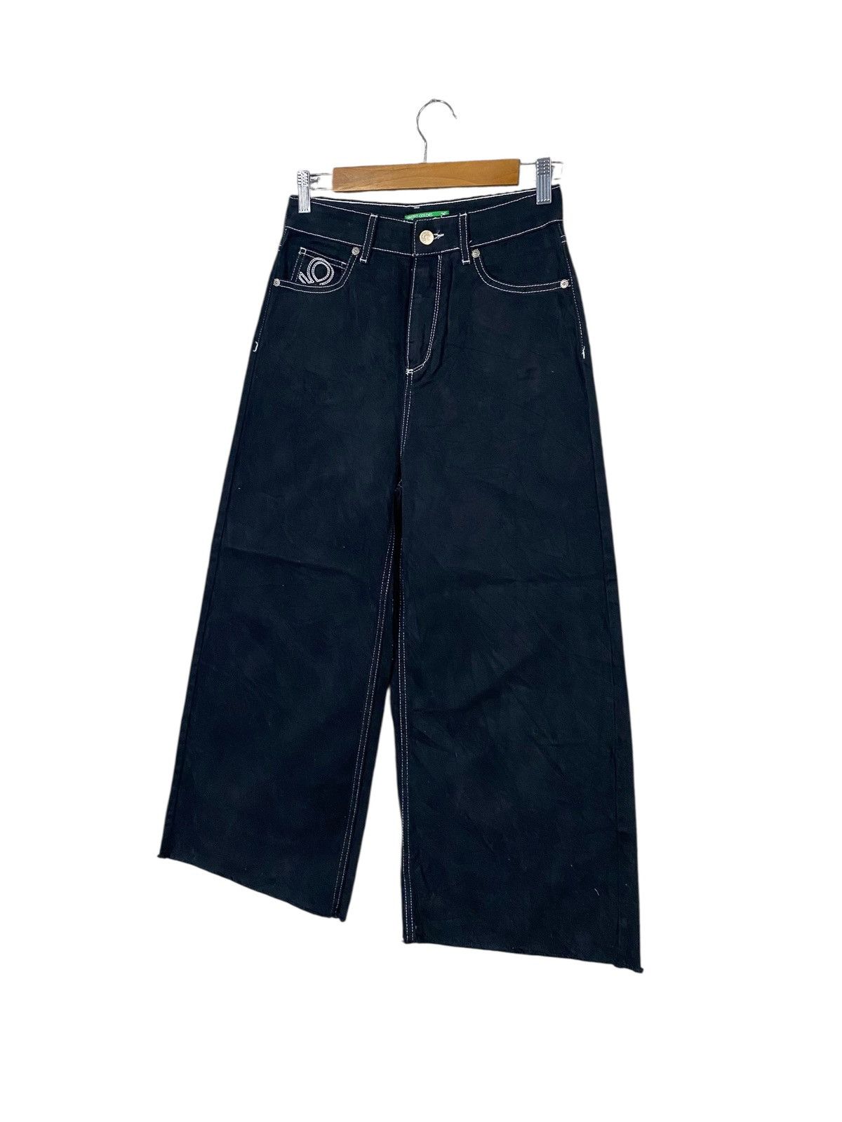 United Colors Of Benetton United colors of benetton wide black pants Size US 26 / EU 42 - 4 Thumbnail