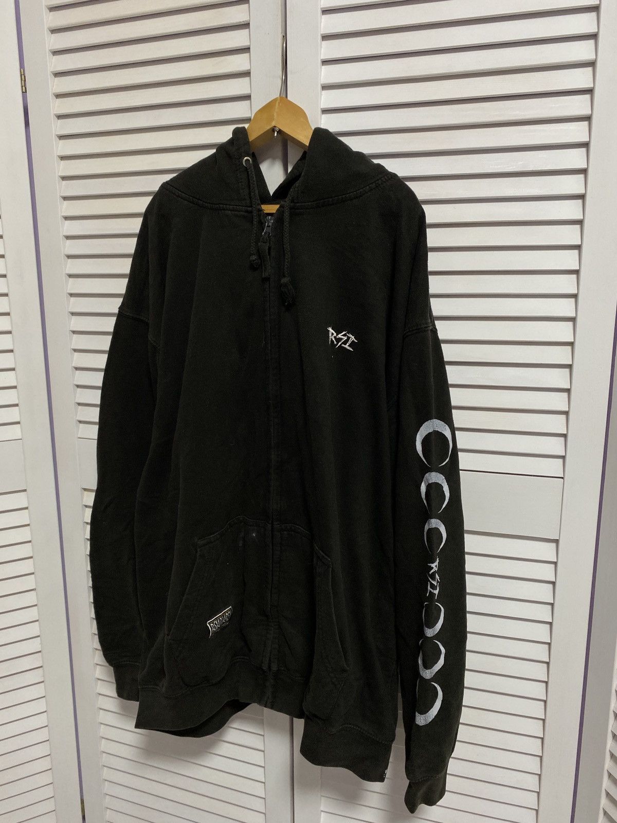 Band Tees × Vintage ☎️ Vintage 90s Zip-Up Hoodie R.S.I Night Women Satanic Size US XL / EU 56 / 4 - 3 Thumbnail