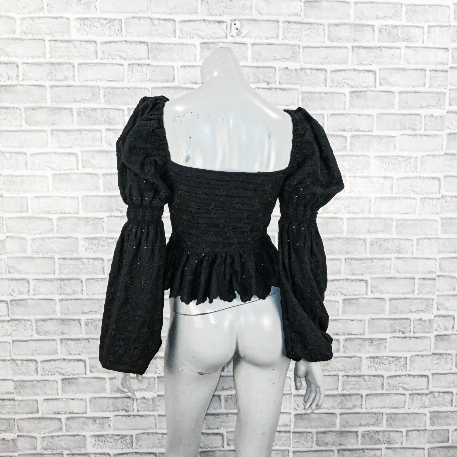 CAROLINE CONSTAS Caroline Constas Wren Puff Sleeve Eyelet Embroidered top Size XS / US 0-2 / IT 36-38 - 5 Thumbnail