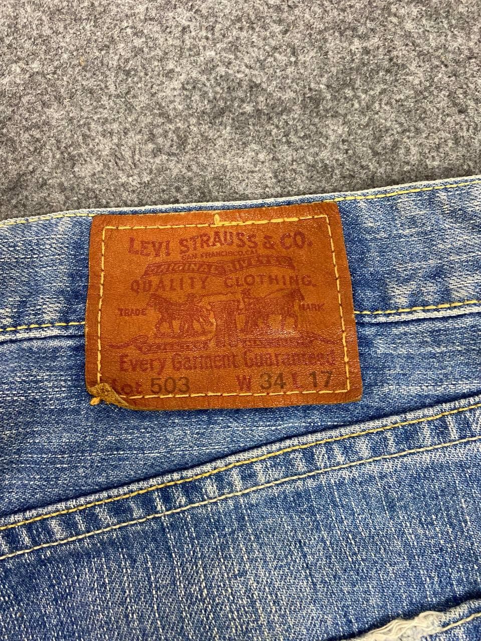 Levi's vintage levis 503 shorts distressed denim nice design Size US 36 / EU 52 - 4 Thumbnail