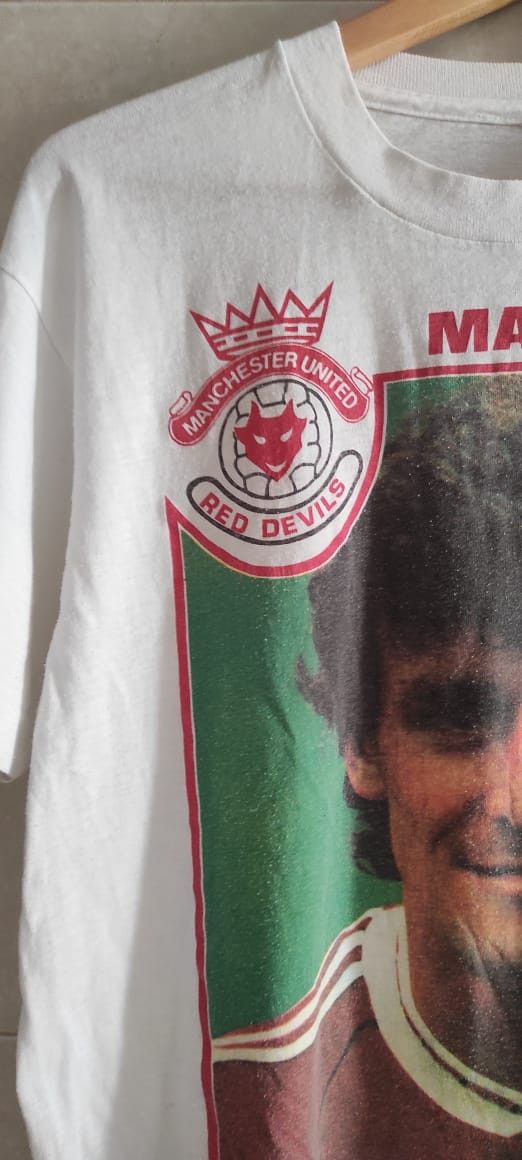 Vintage Manchester United Red Devils Mark Hughes Sport Tee 1991 Size US M / EU 48-50 / 2 - 5 Thumbnail