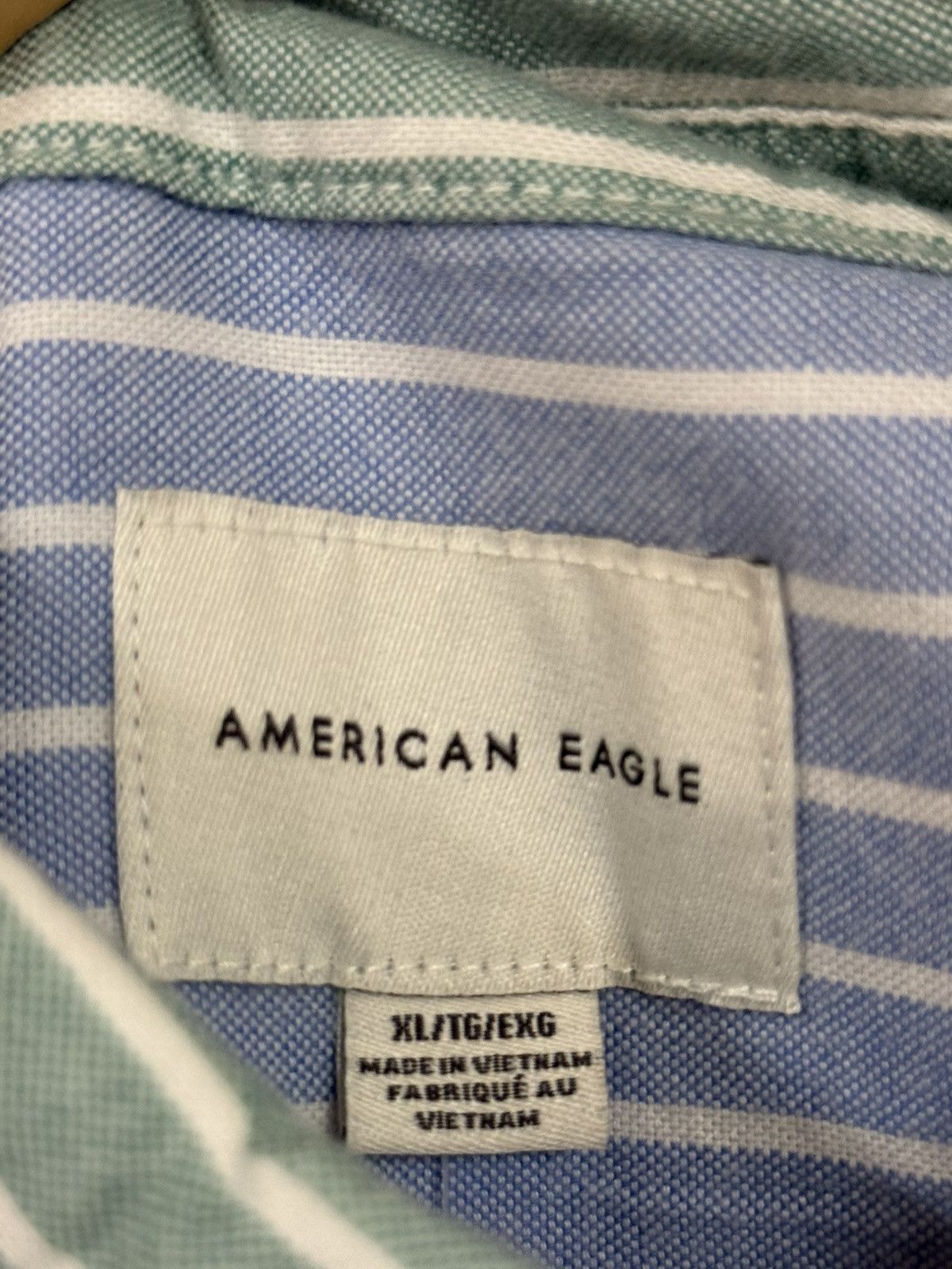 American Eagle Outfitters American Eagle Patch Preppy Pied Button Shirt XL AE Size US XL / EU 56 / 4 - 5 Thumbnail