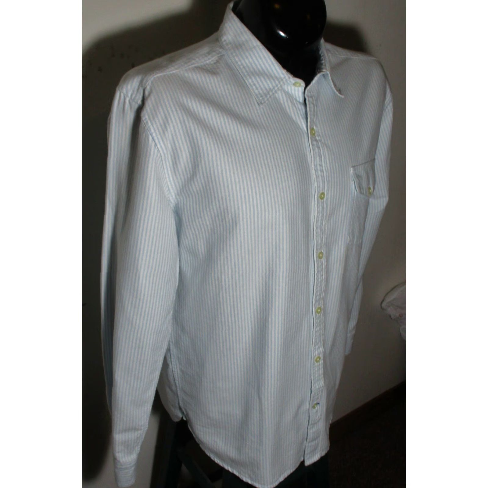 Lucky Brand Lucky Brand California Fit Aqua Blue Oxford Shirt XL Men Long Sleeve Button-Front Casual Shirt Size US XL / EU 56 / 4 - 3 Thumbnail