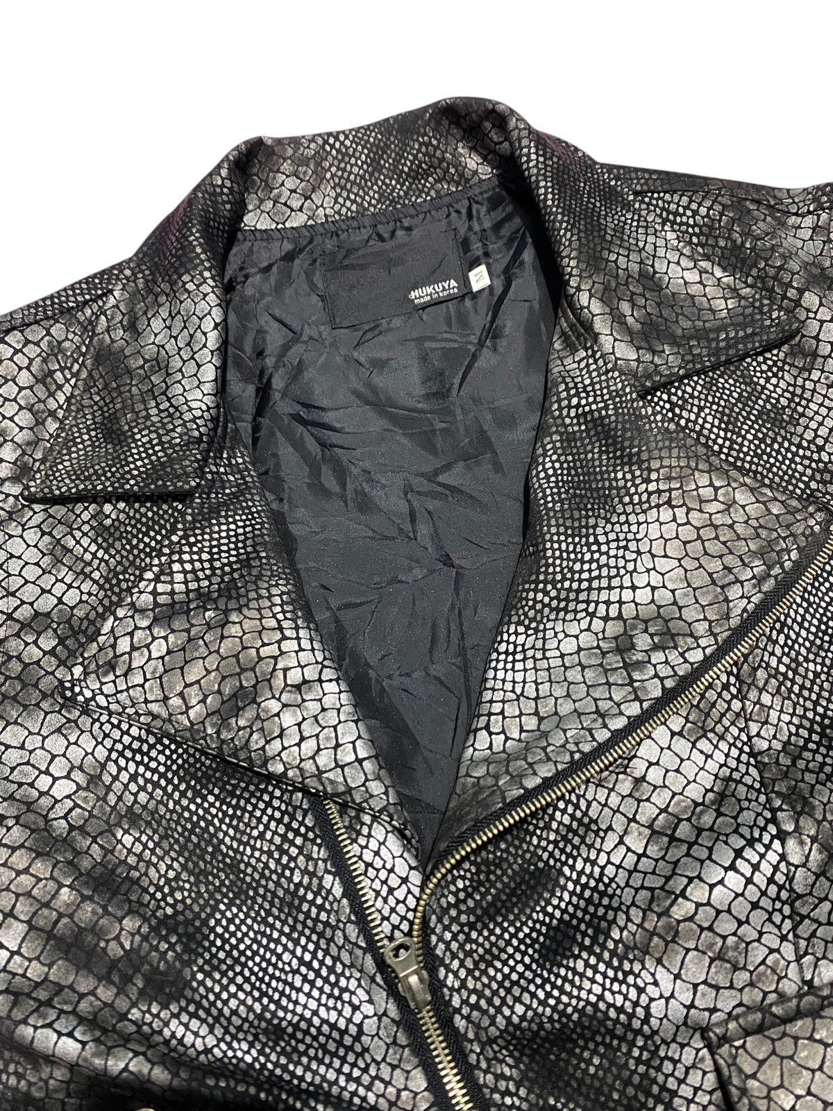 Japanese Brand Vintage Hukuya Snake Skin asymmetric jacket Size US M / EU 48-50 / 2 - 12 Thumbnail