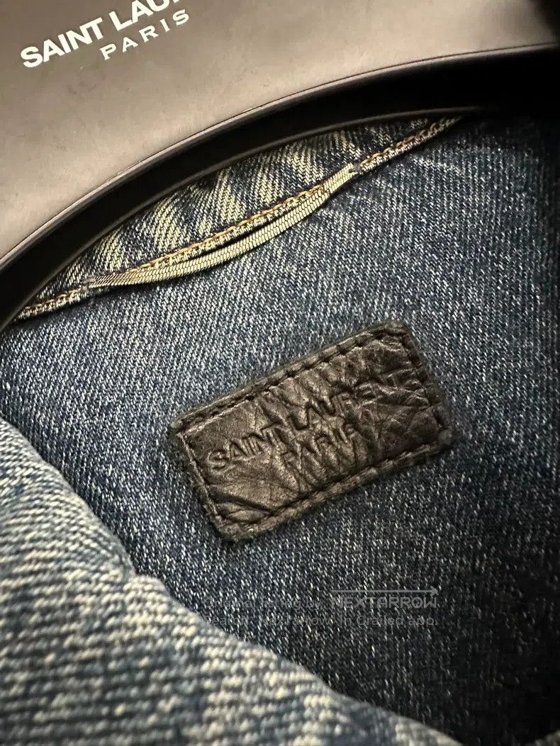 Saint Laurent Paris Saint Laurent Paris Washed Basic Blue Denim Jacket Size US XL / EU 56 / 4 - 2 Thumbnail